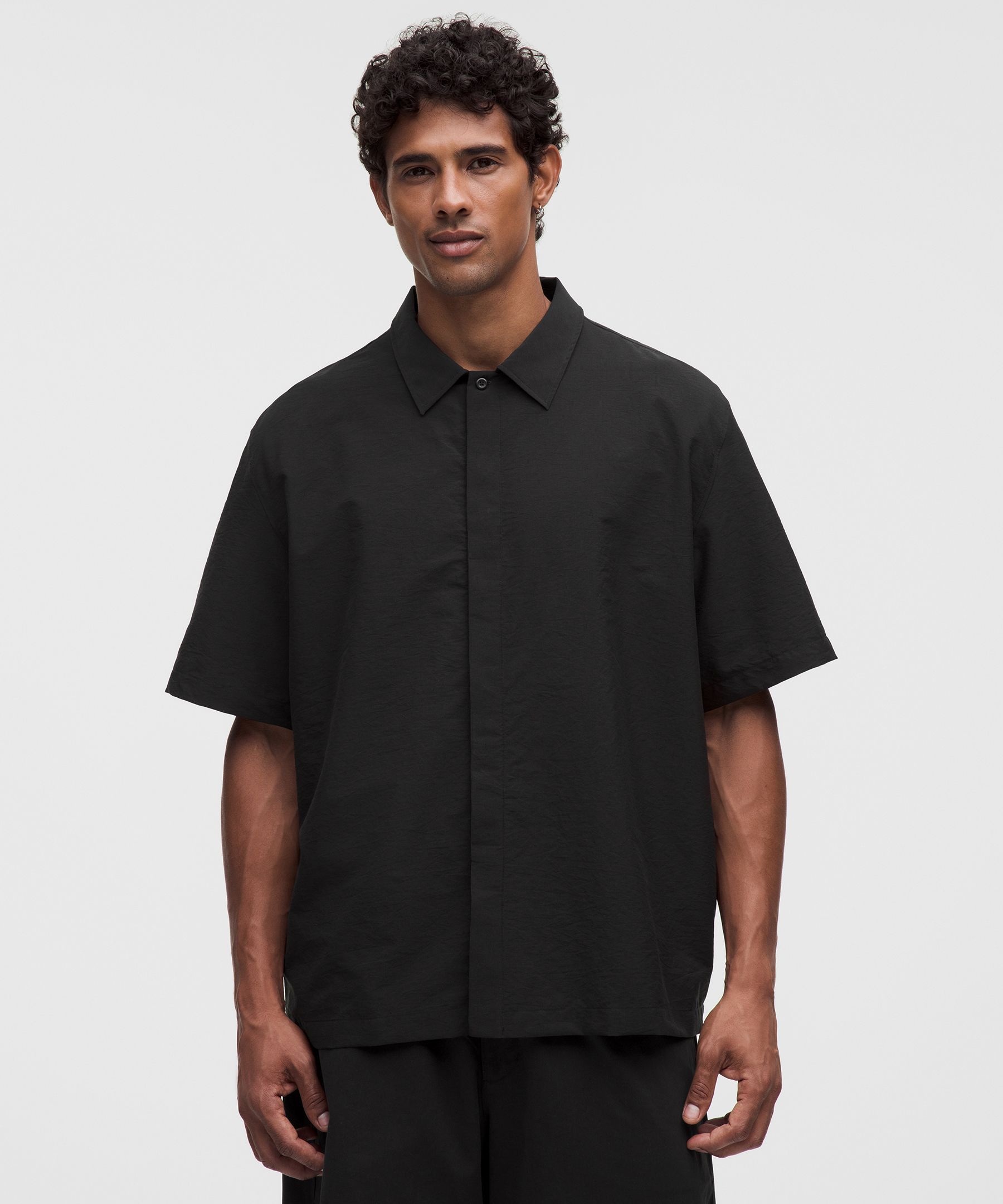 Chemise ultra-légère à col manches courtes en WovenAir