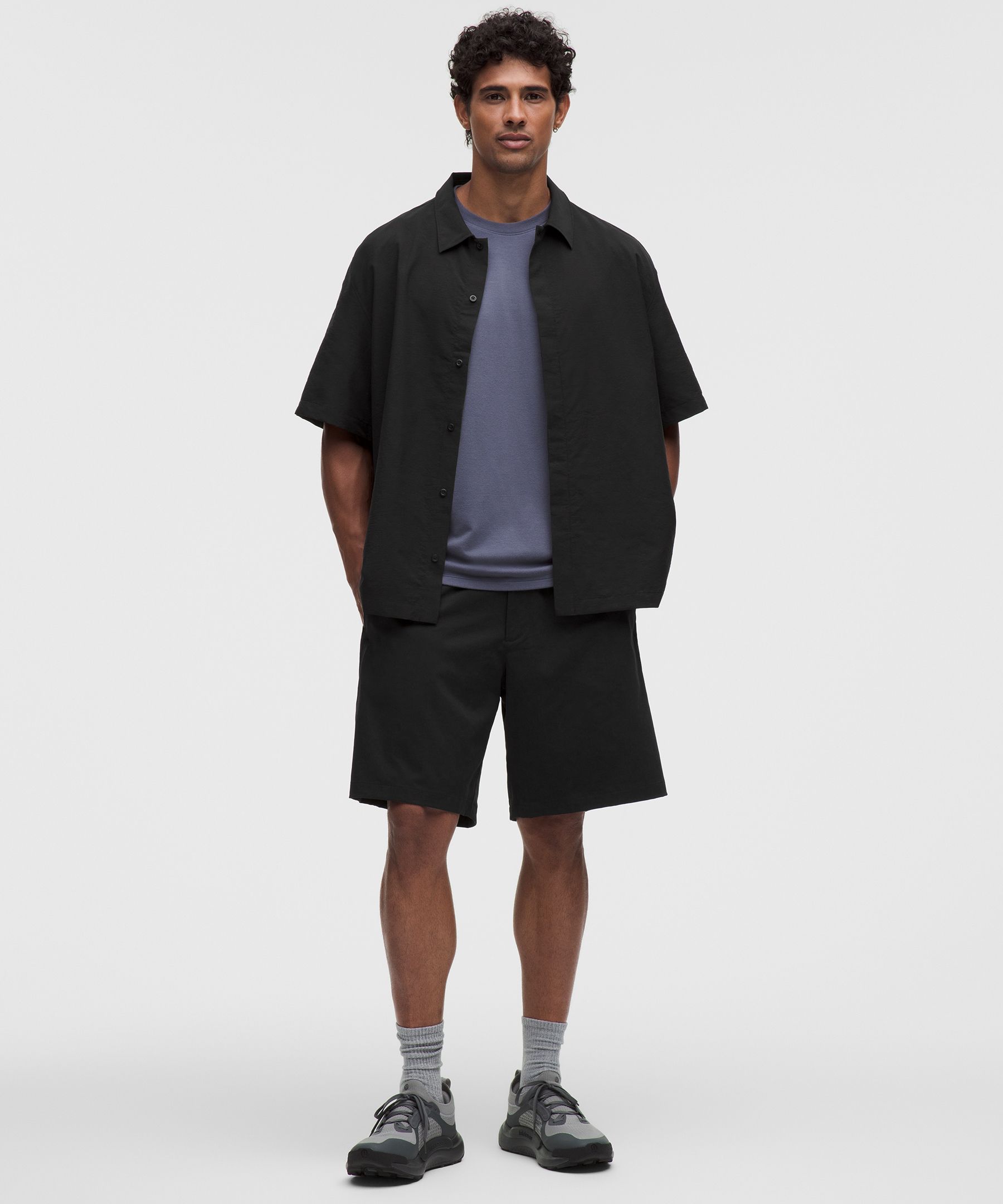 Chemise ultra-légère à col manches courtes en WovenAir