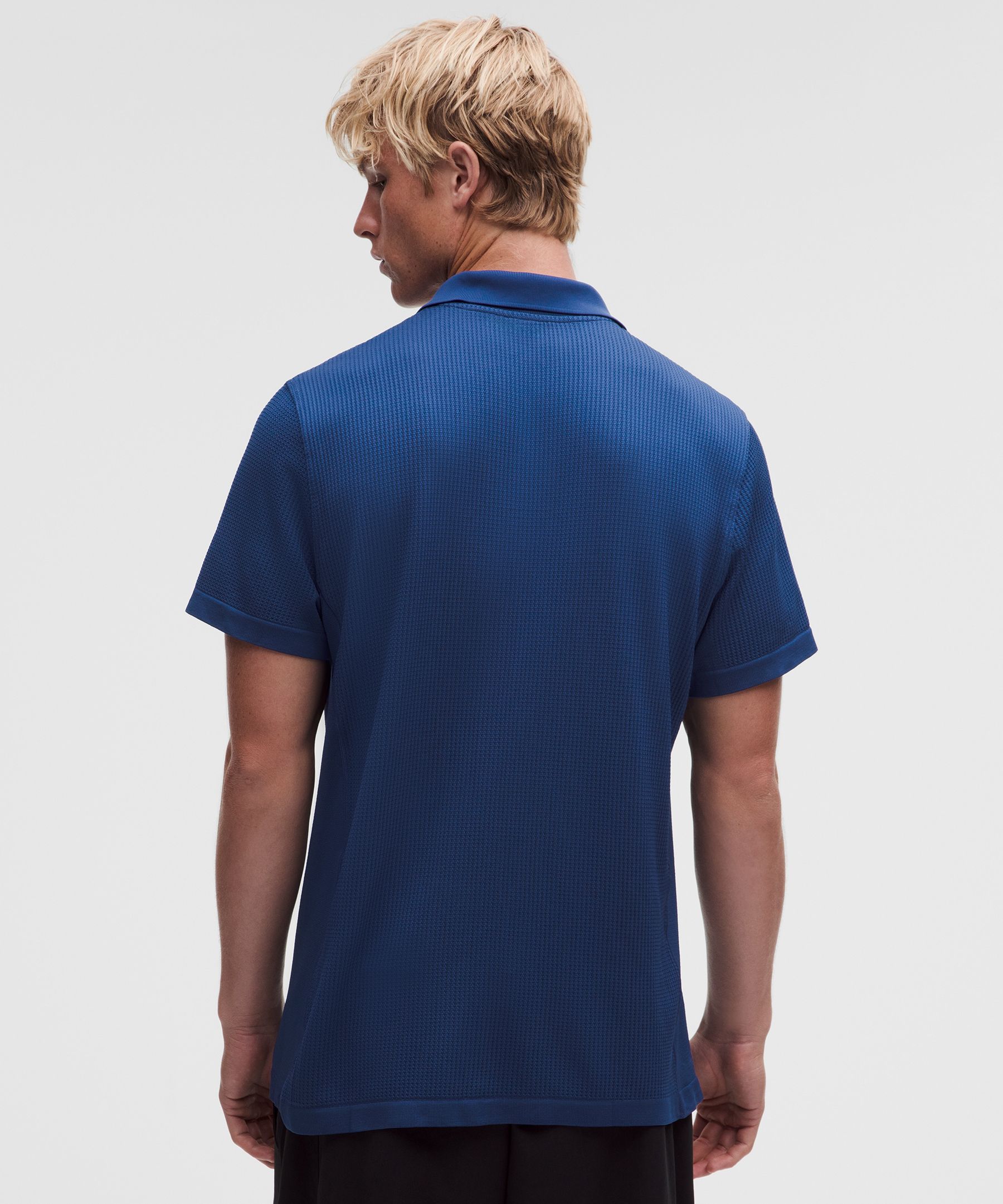 Textured Seamless Polo Shirt