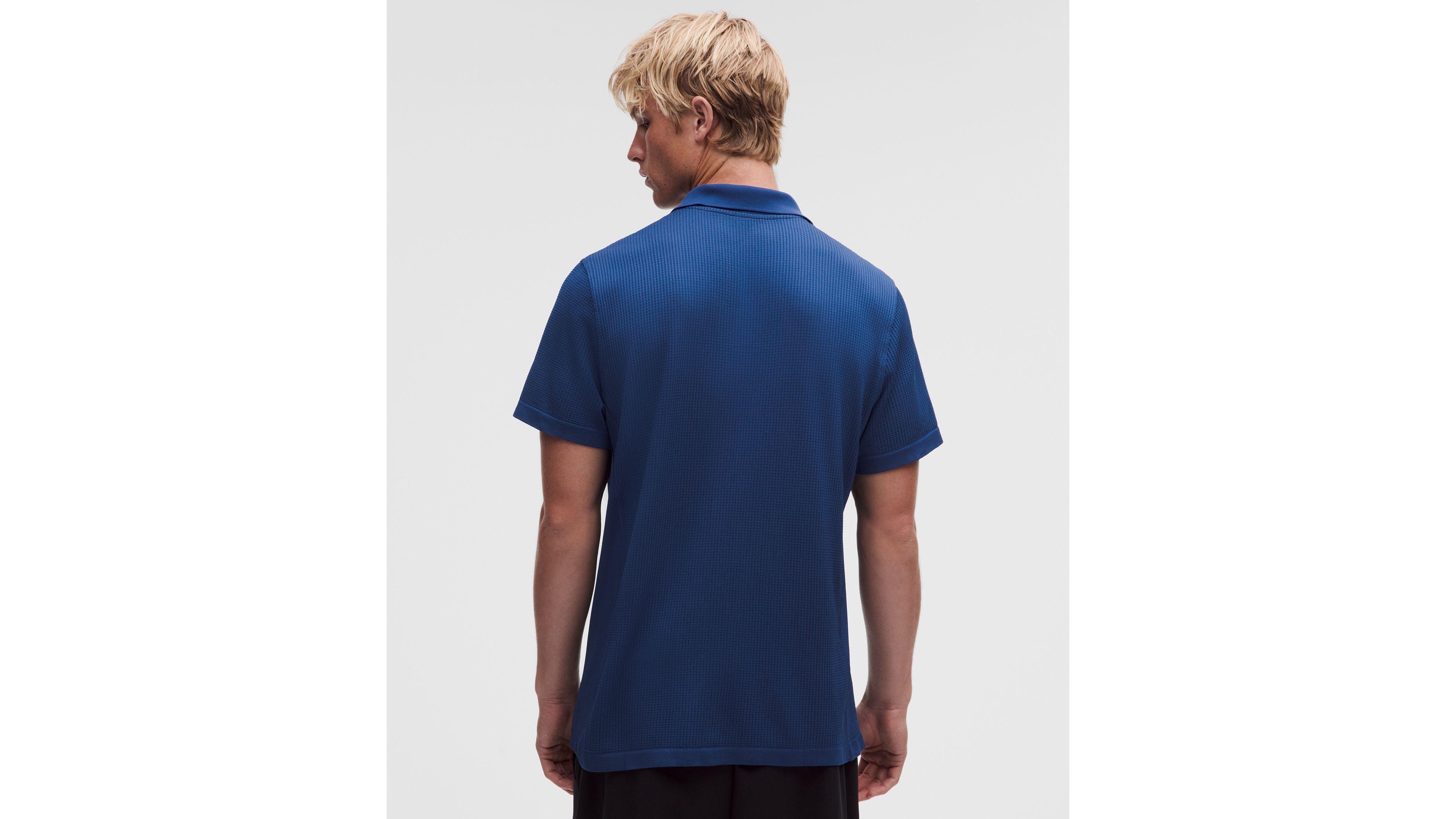 Textured Seamless Polo Shirt