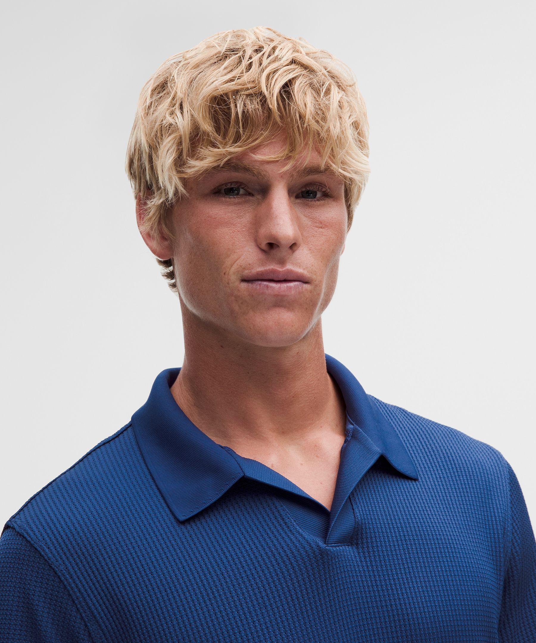 Textured Seamless Polo Shirt