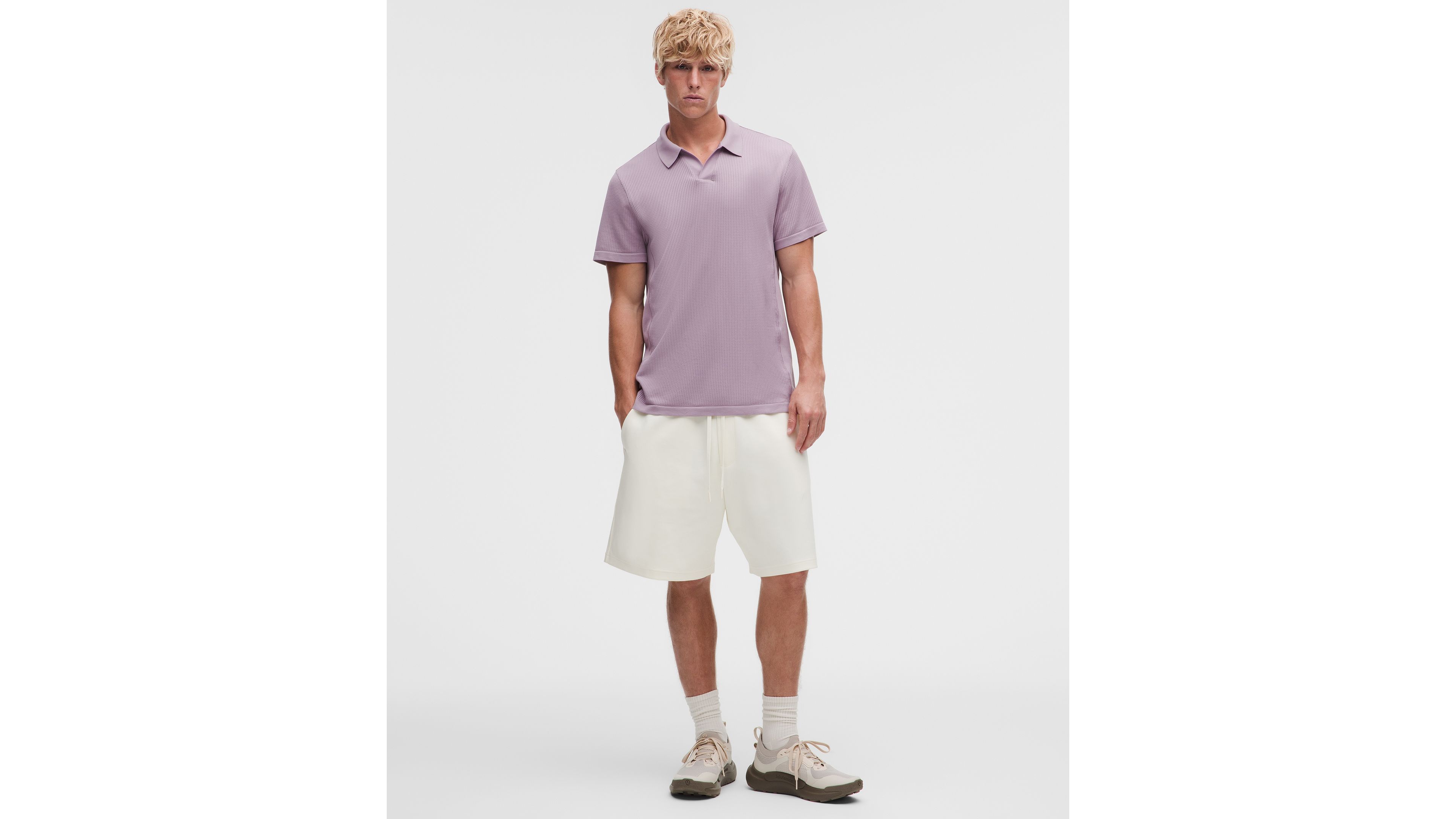 Textured Seamless Polo Shirt