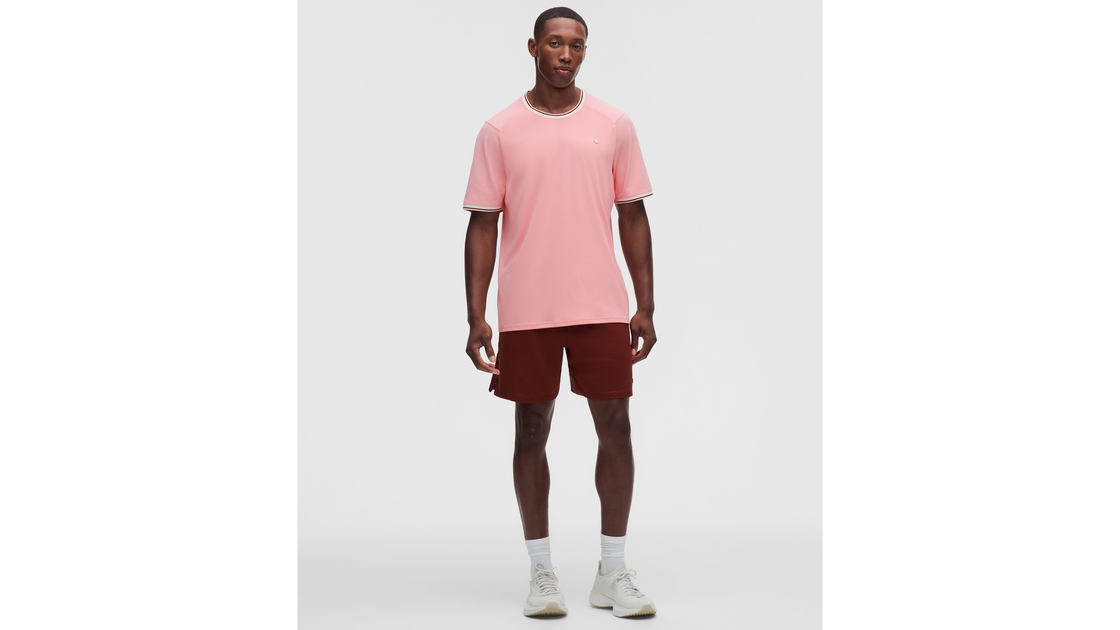 UV-Protective Textured Mesh Tennis Shirt