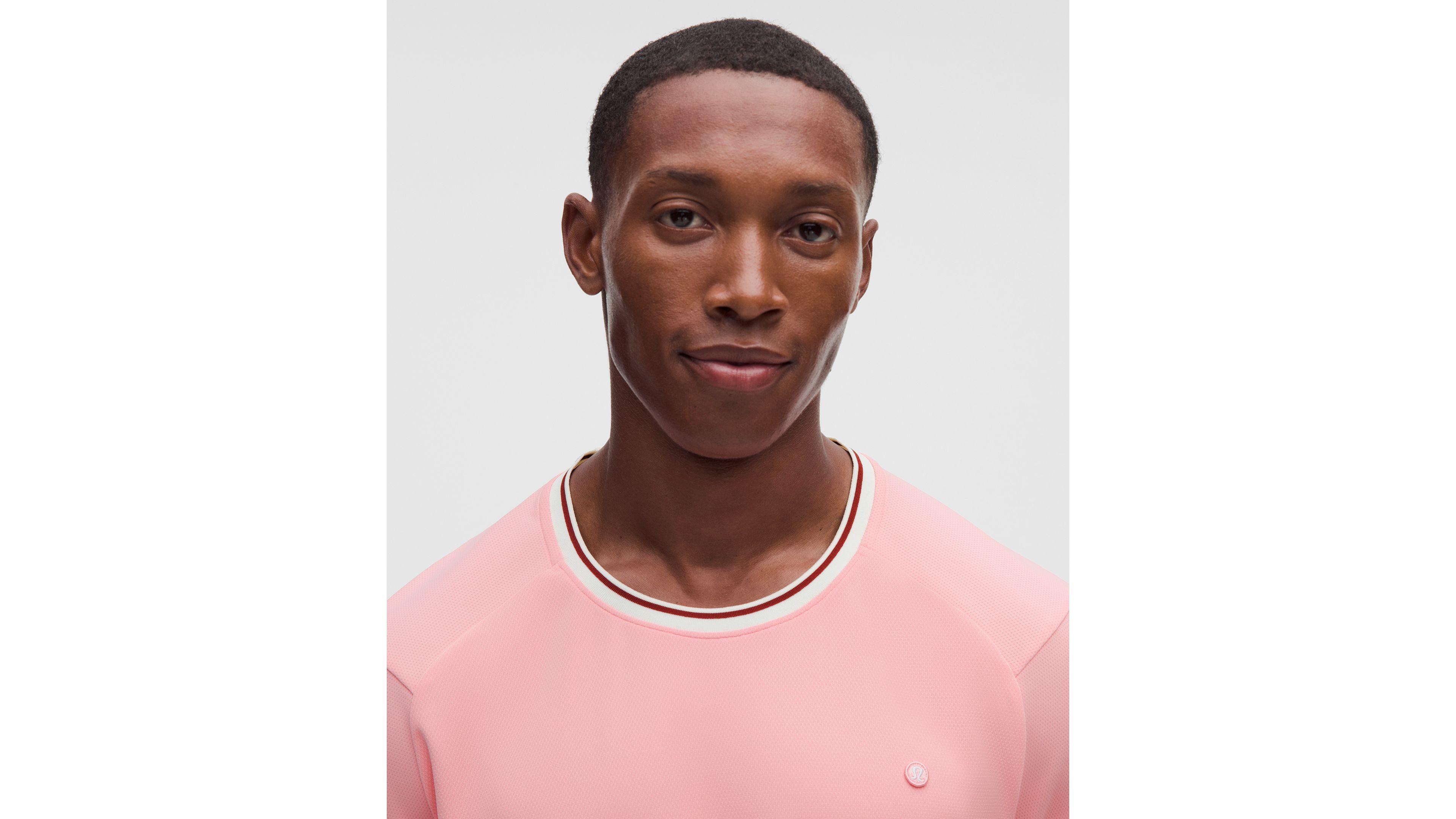 UV-Protective Textured Mesh Tennis Shirt