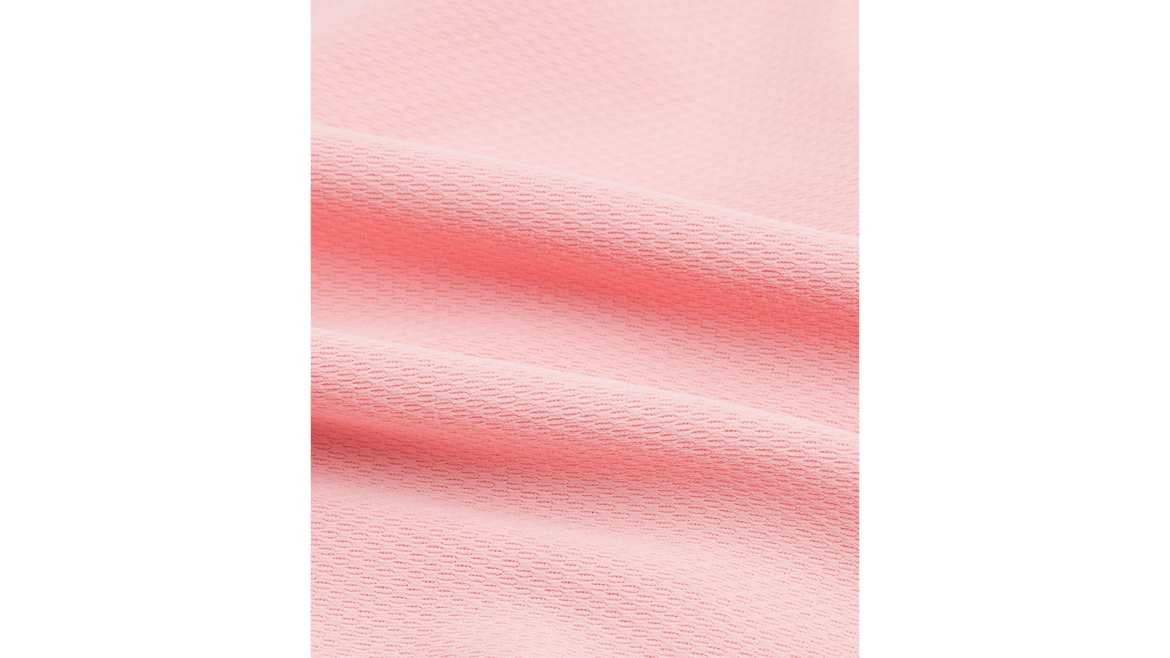 UV-Protective Textured Mesh Tennis Shirt