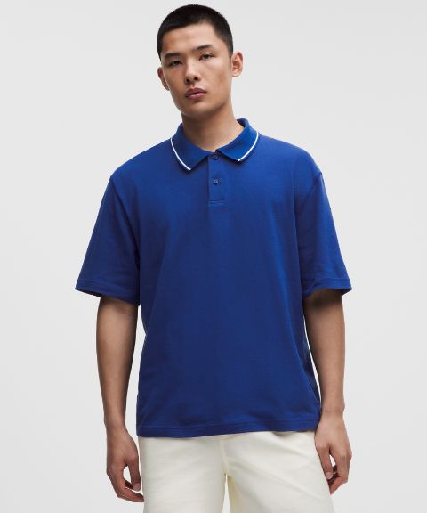 Мужское поло Lululemon Mesh-Knit Jersey с коротким рукавом