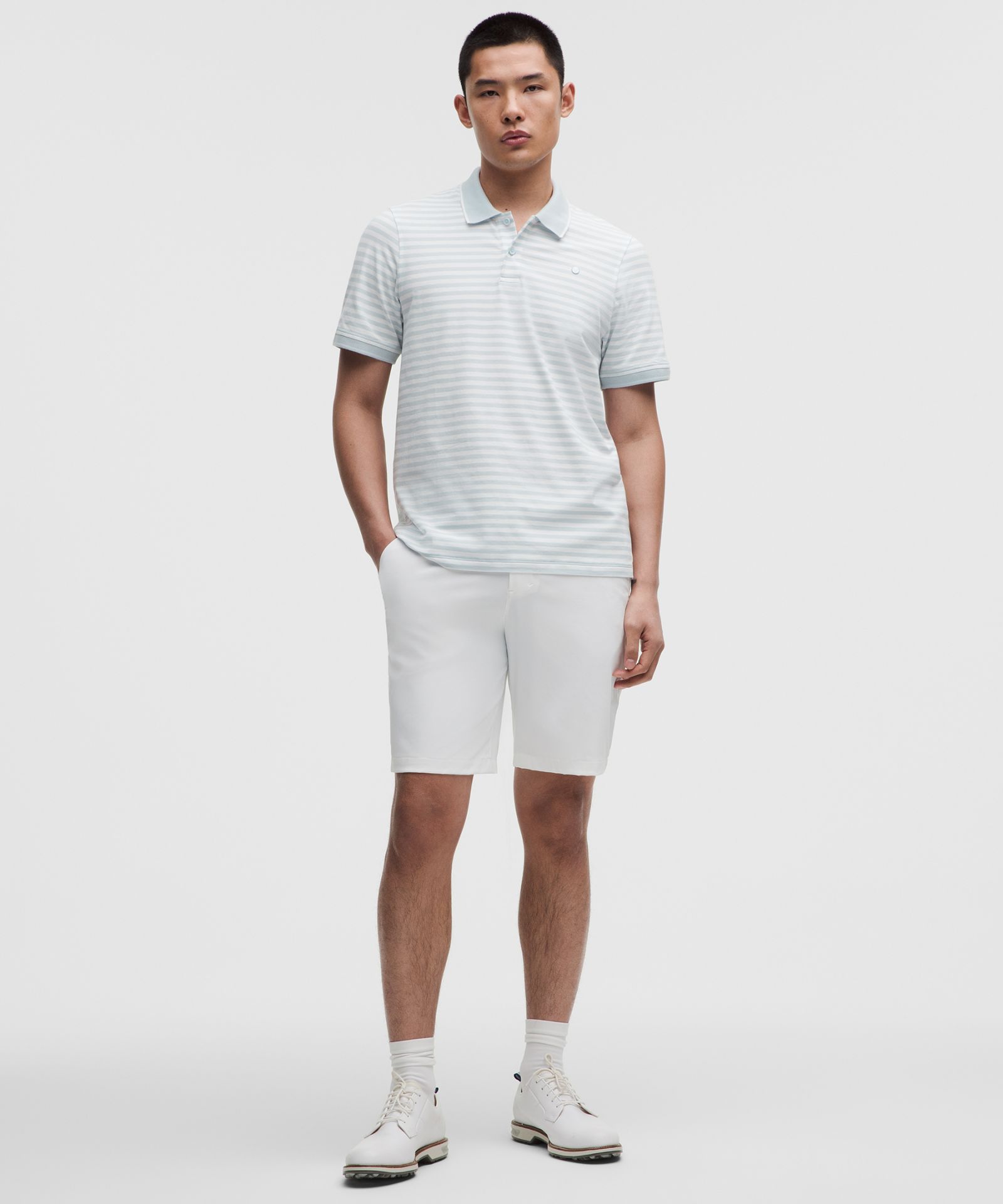Мужское поло Lululemon Striped Short-Sleeve Golf — фото 2