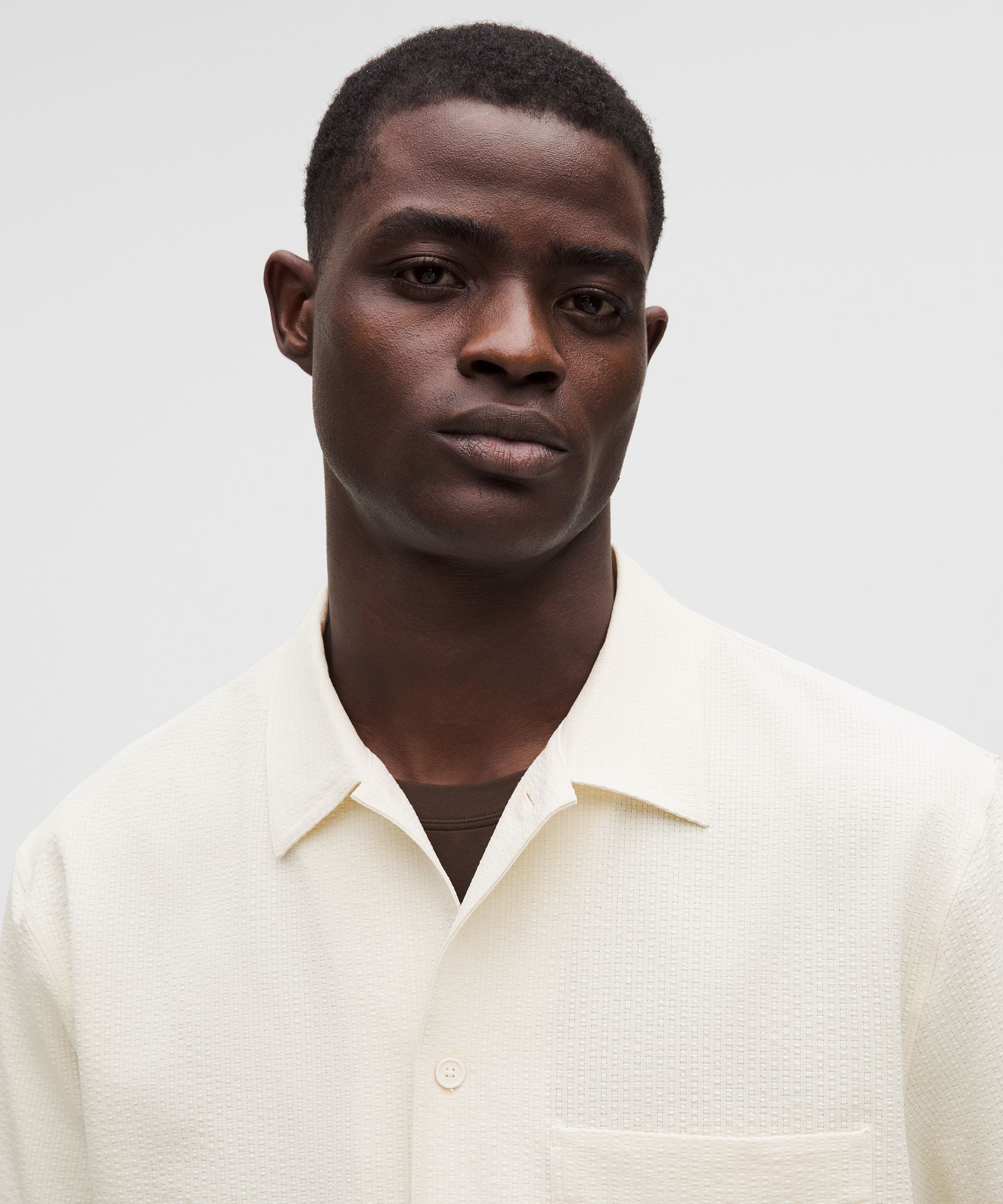 Airing Easy Camp-Collar Shirt *Textured