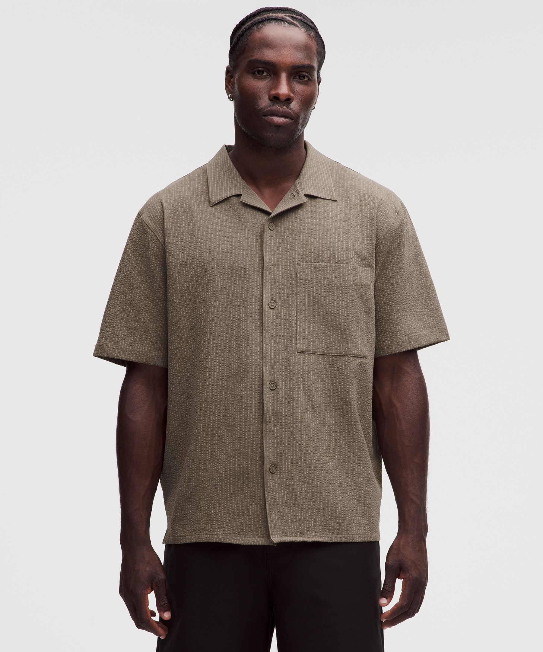 Airing Easy Camp-Collar Shirt *Textured