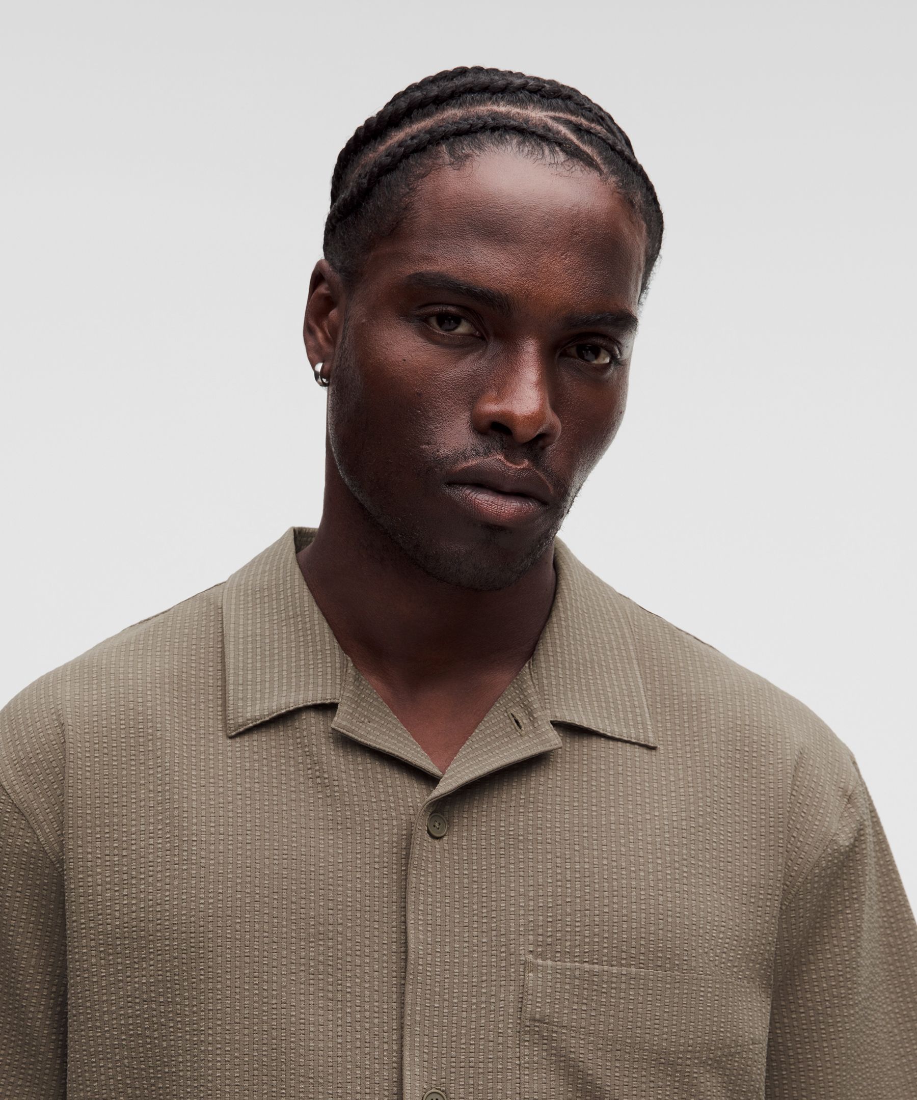 Airing Easy Camp-Collar Shirt *Textured