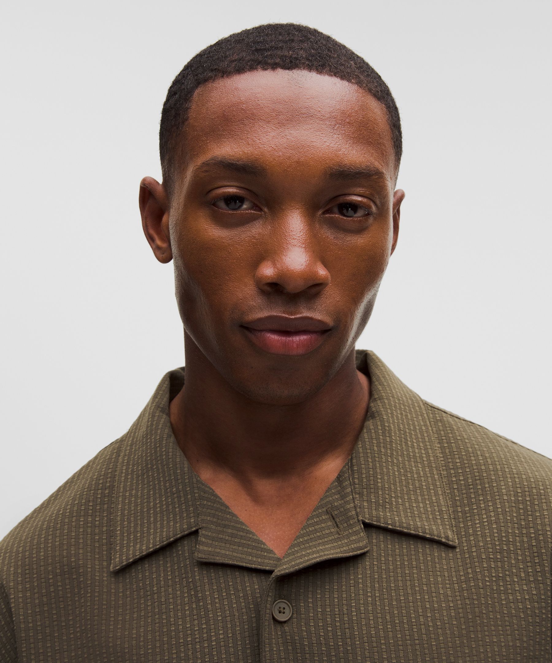 Airing Easy Camp-Collar Shirt *Textured