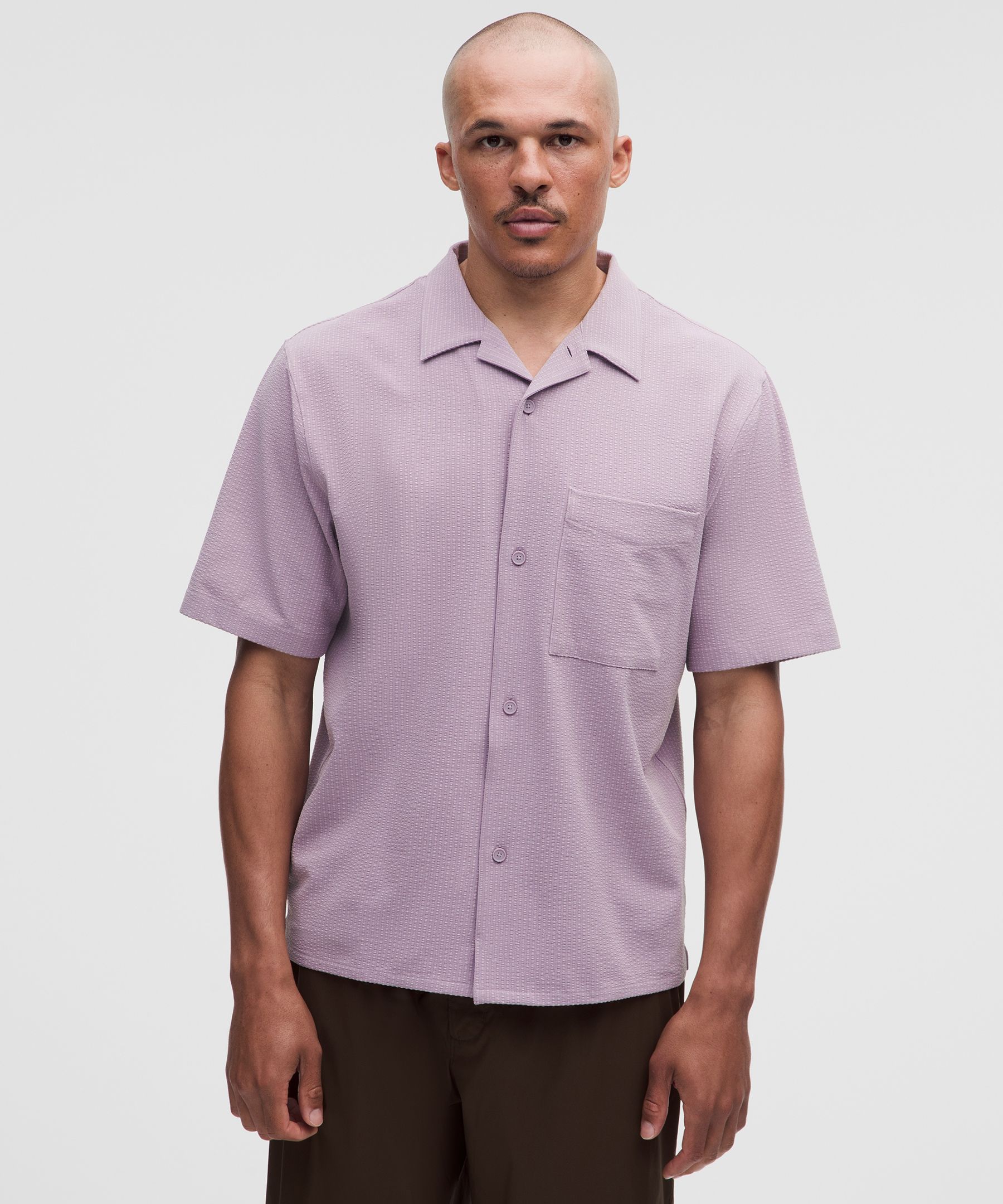Airing Easy Camp-Collar Shirt *Textured | Men's Short Sleeve