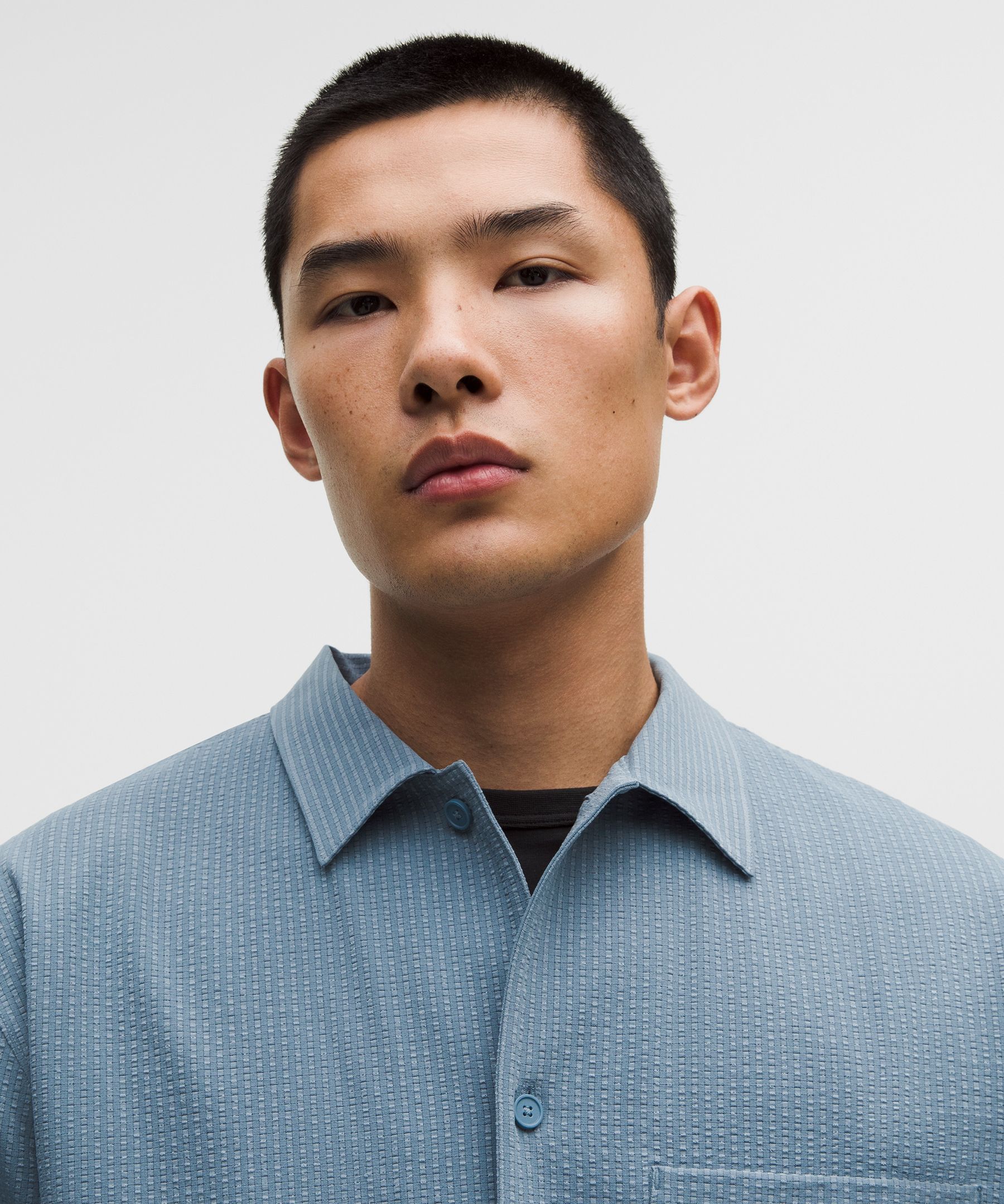 Airing Easy Camp-Collar Shirt *Textured