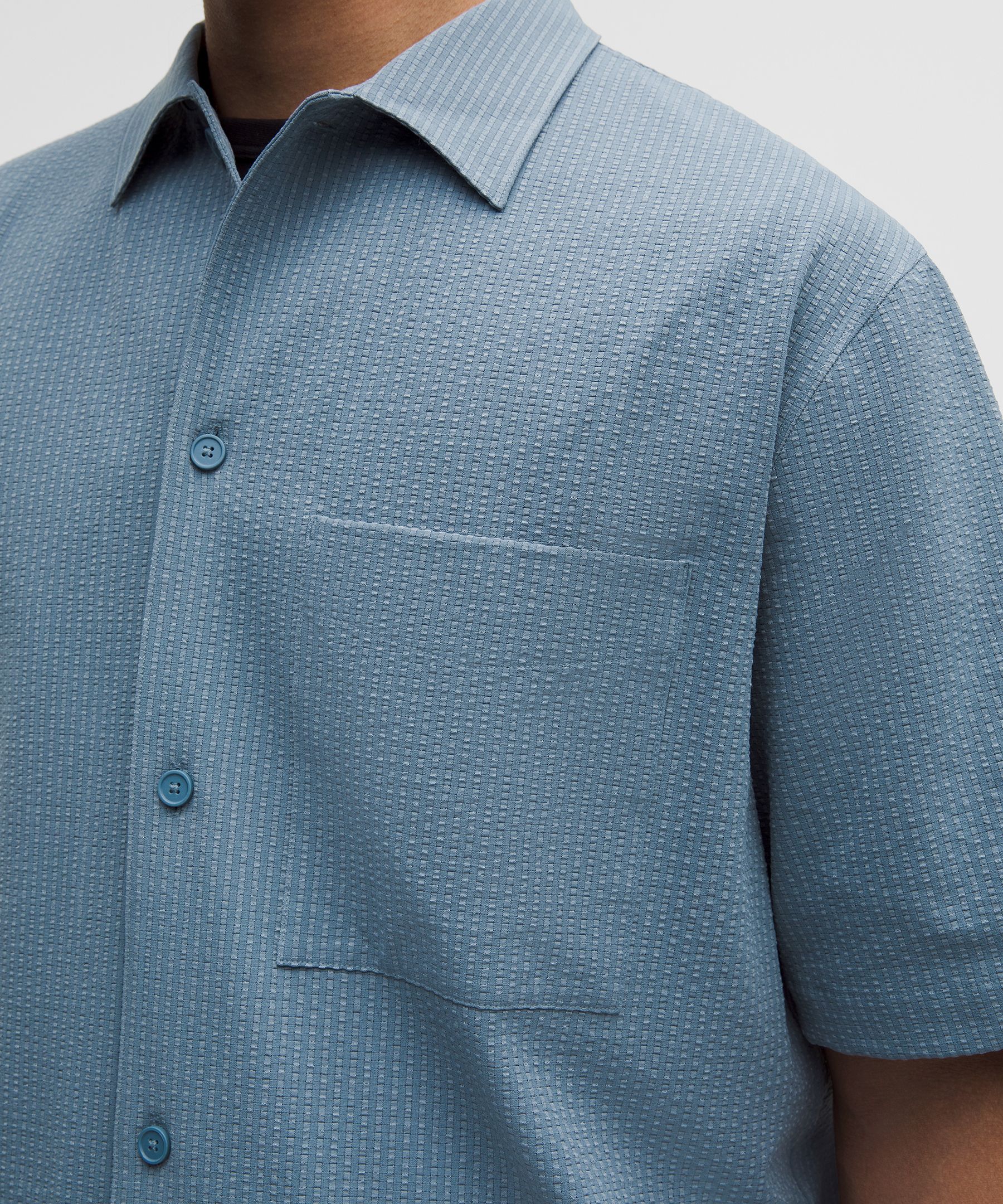 Airing Easy Camp-Collar Shirt *Textured
