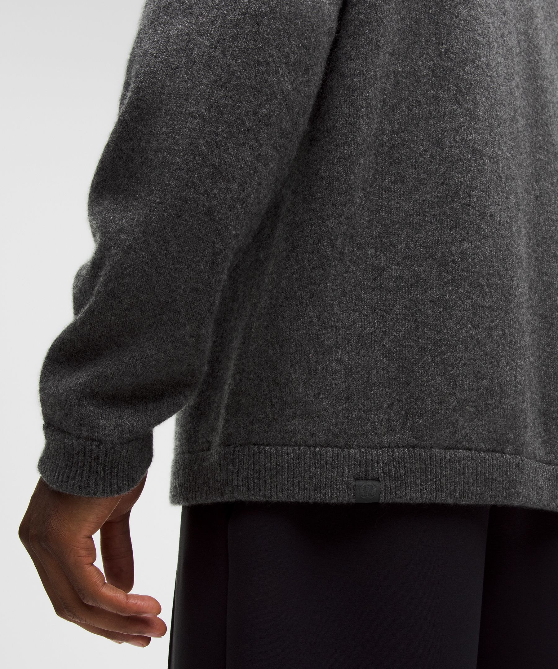 Lululemon New Venture Cashmere Crewneck Sweater In Gray