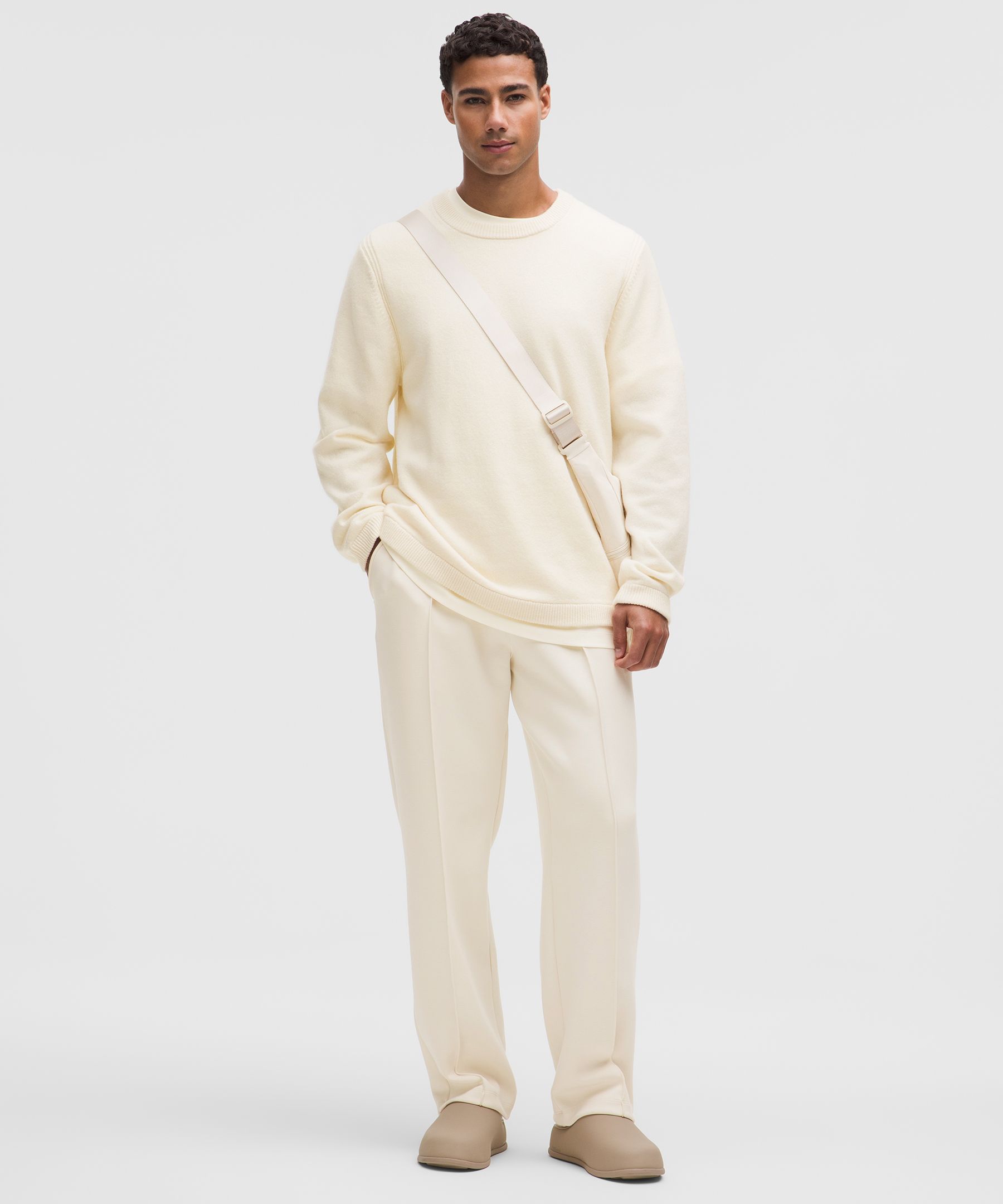 Lululemon New Venture Cashmere Crewneck Sweater In White