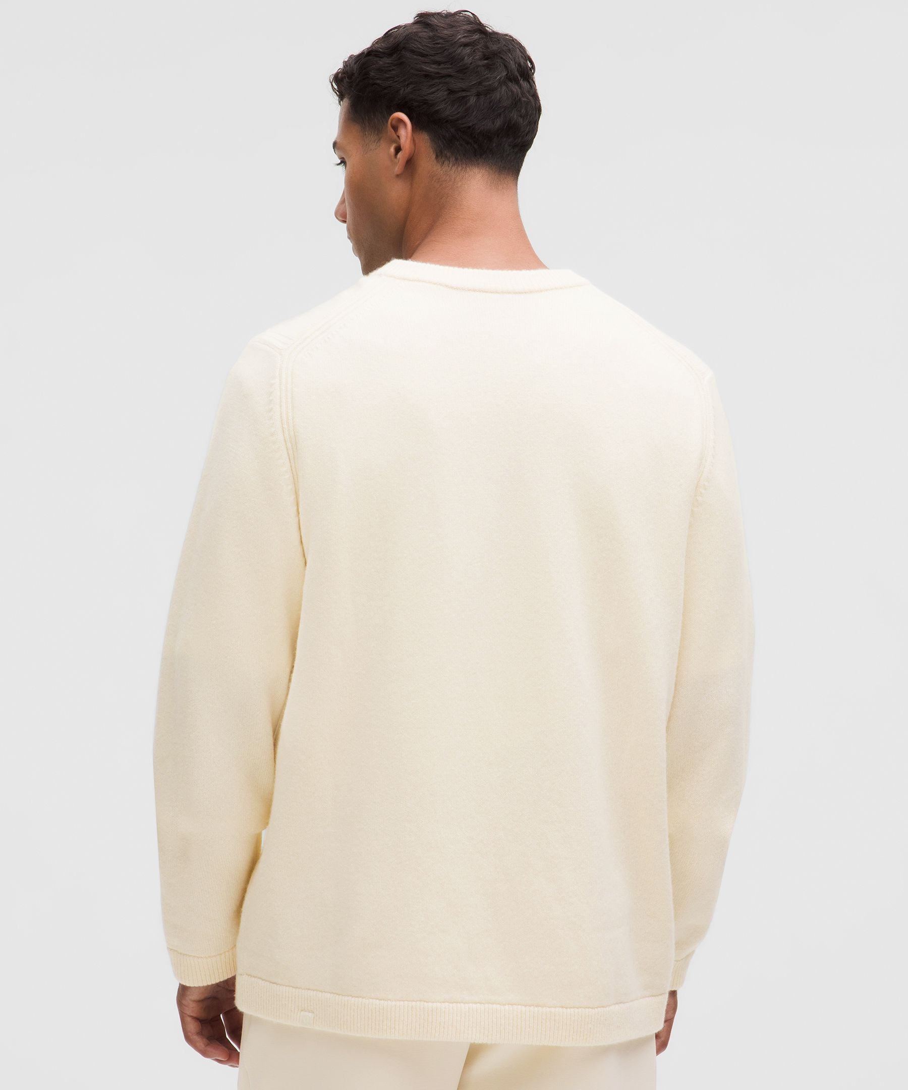 Lululemon New Venture Cashmere Crewneck Sweater In White