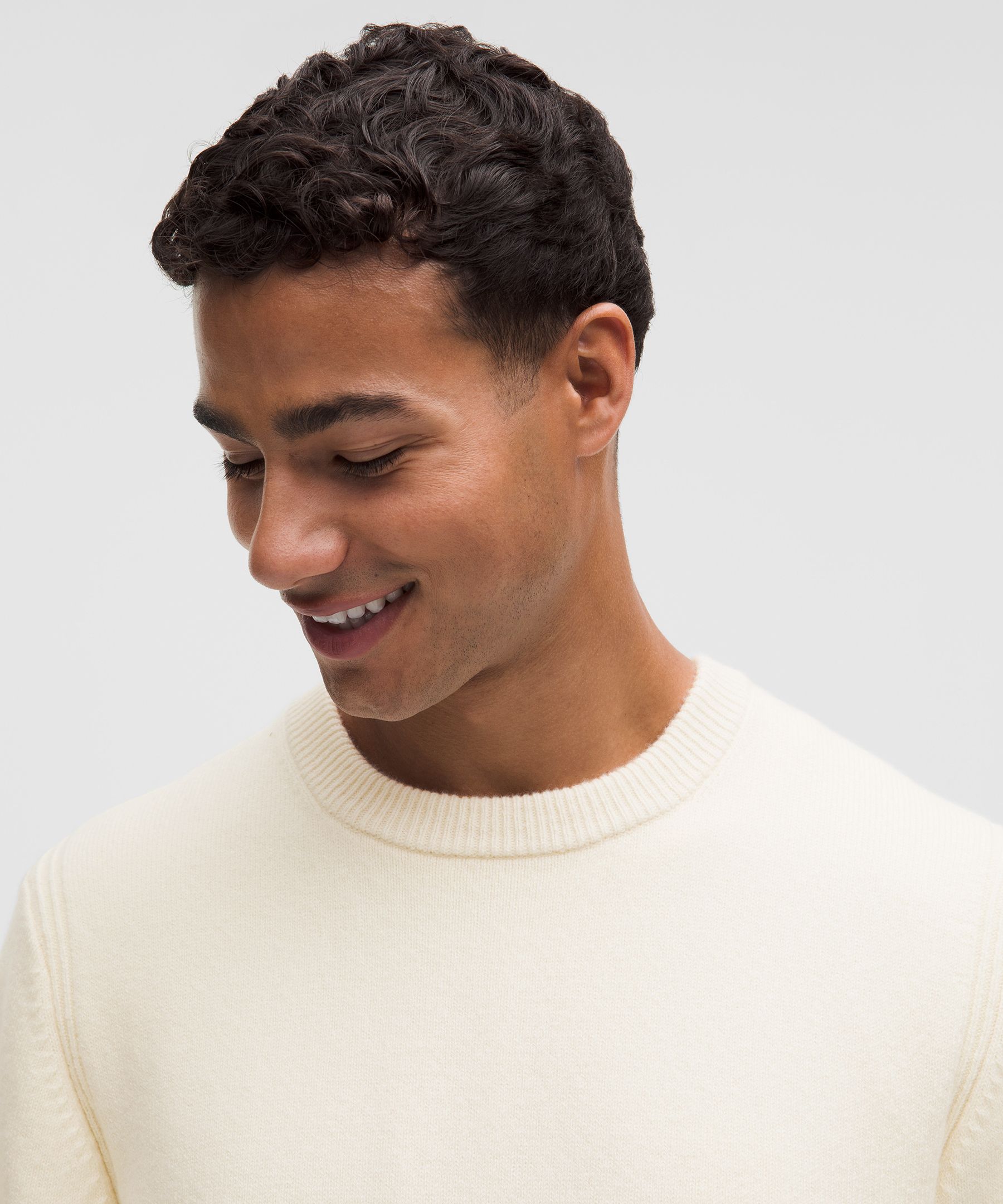 Lululemon New Venture Cashmere Crewneck Sweater In White