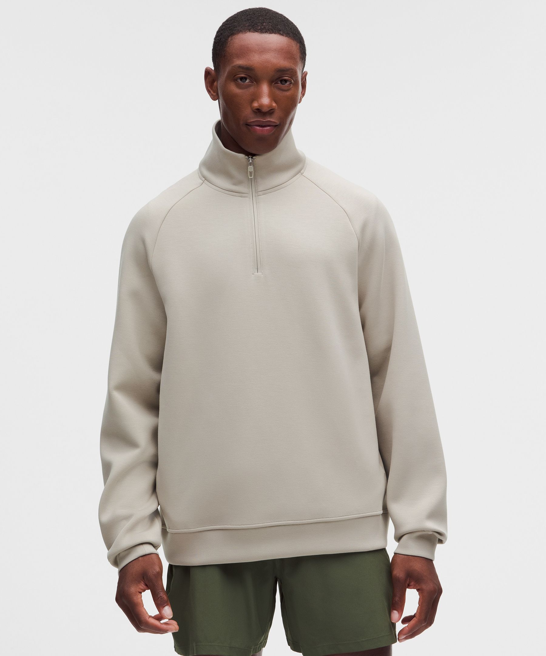 Sudadera Smooth Spacer con cierre de un cuarto