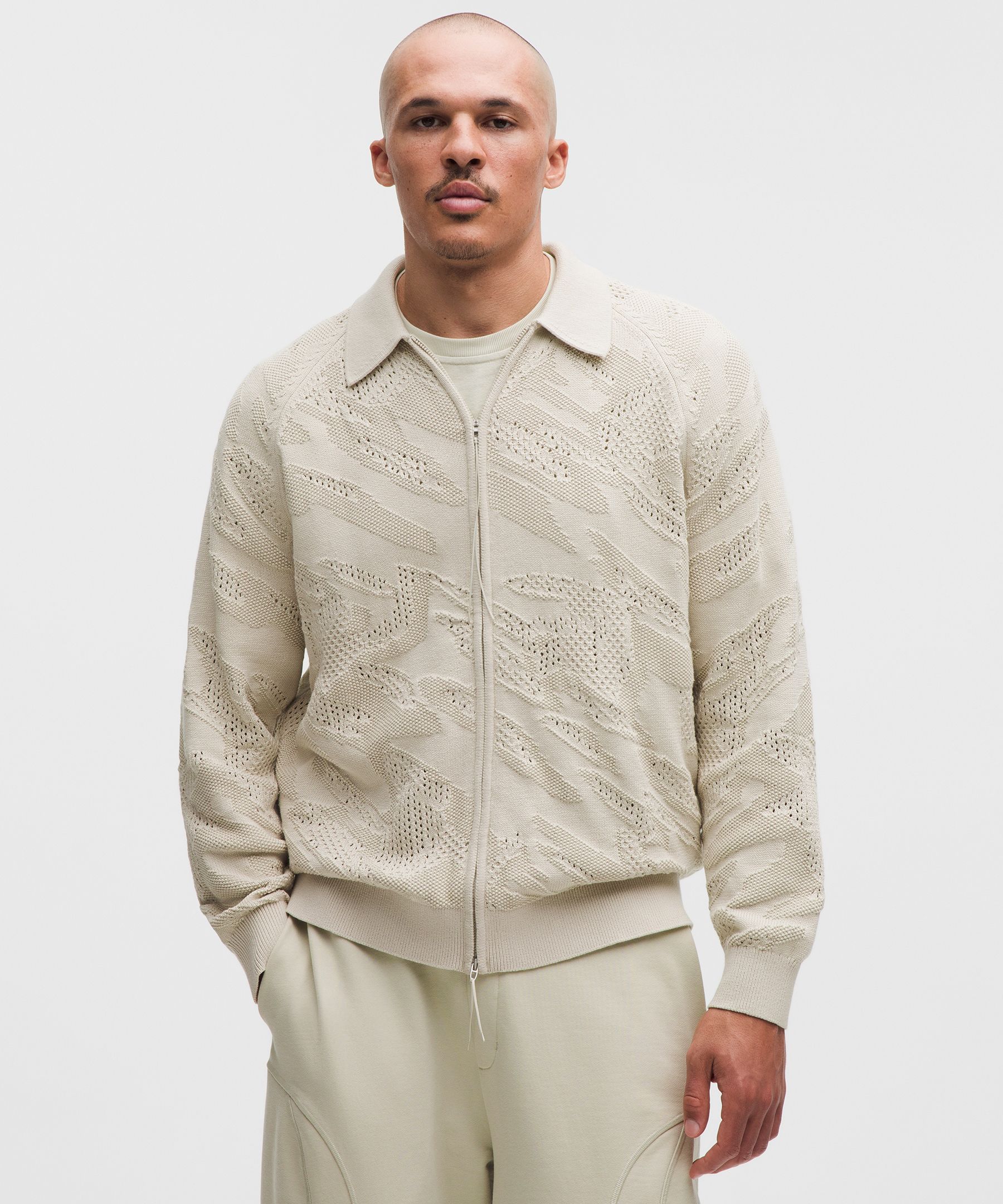 Cotton-Blend Knit Full-Zip Sweater *SLNSH Collection