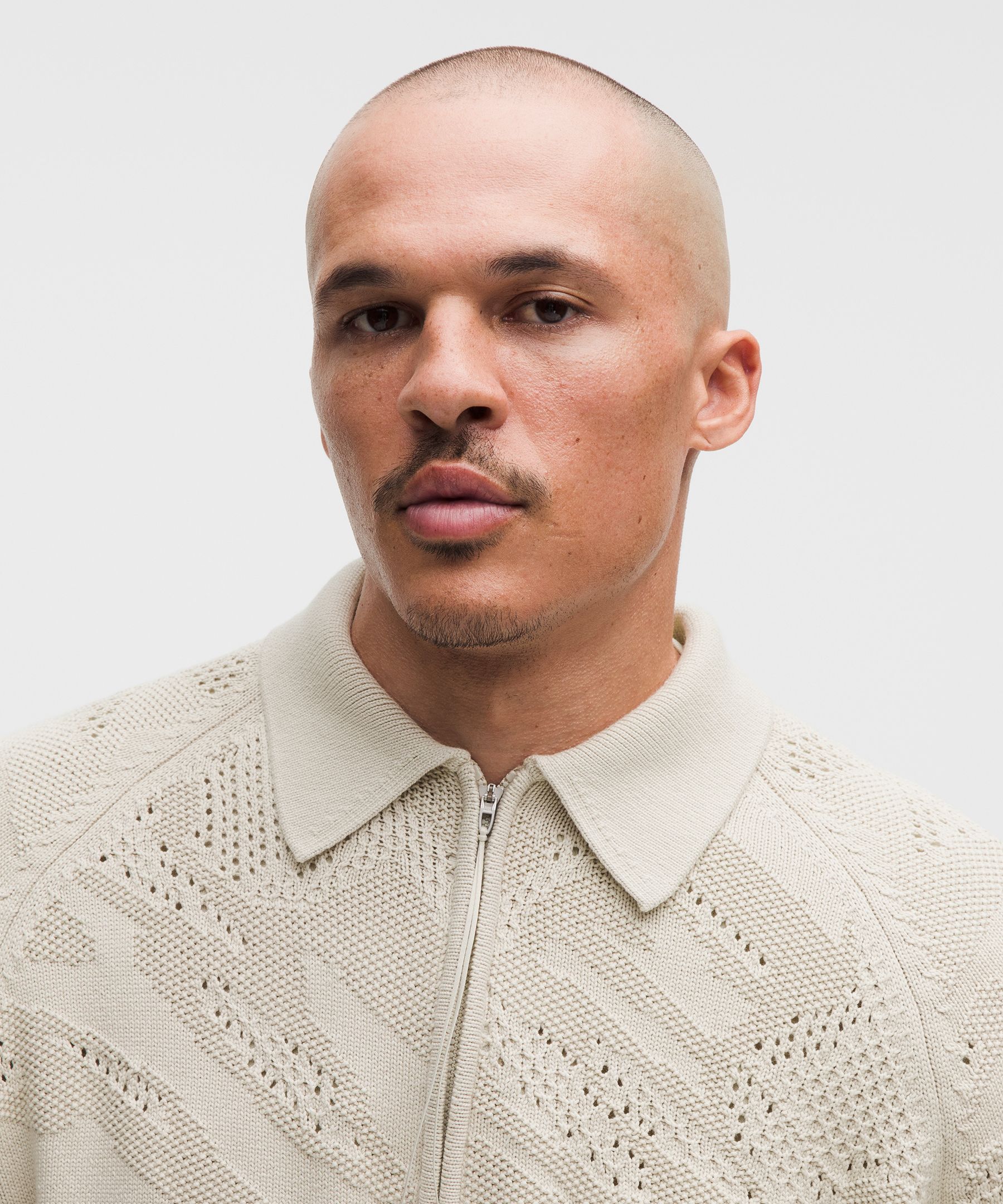 Cotton-Blend Knit Full-Zip Sweater *SLNSH Collection