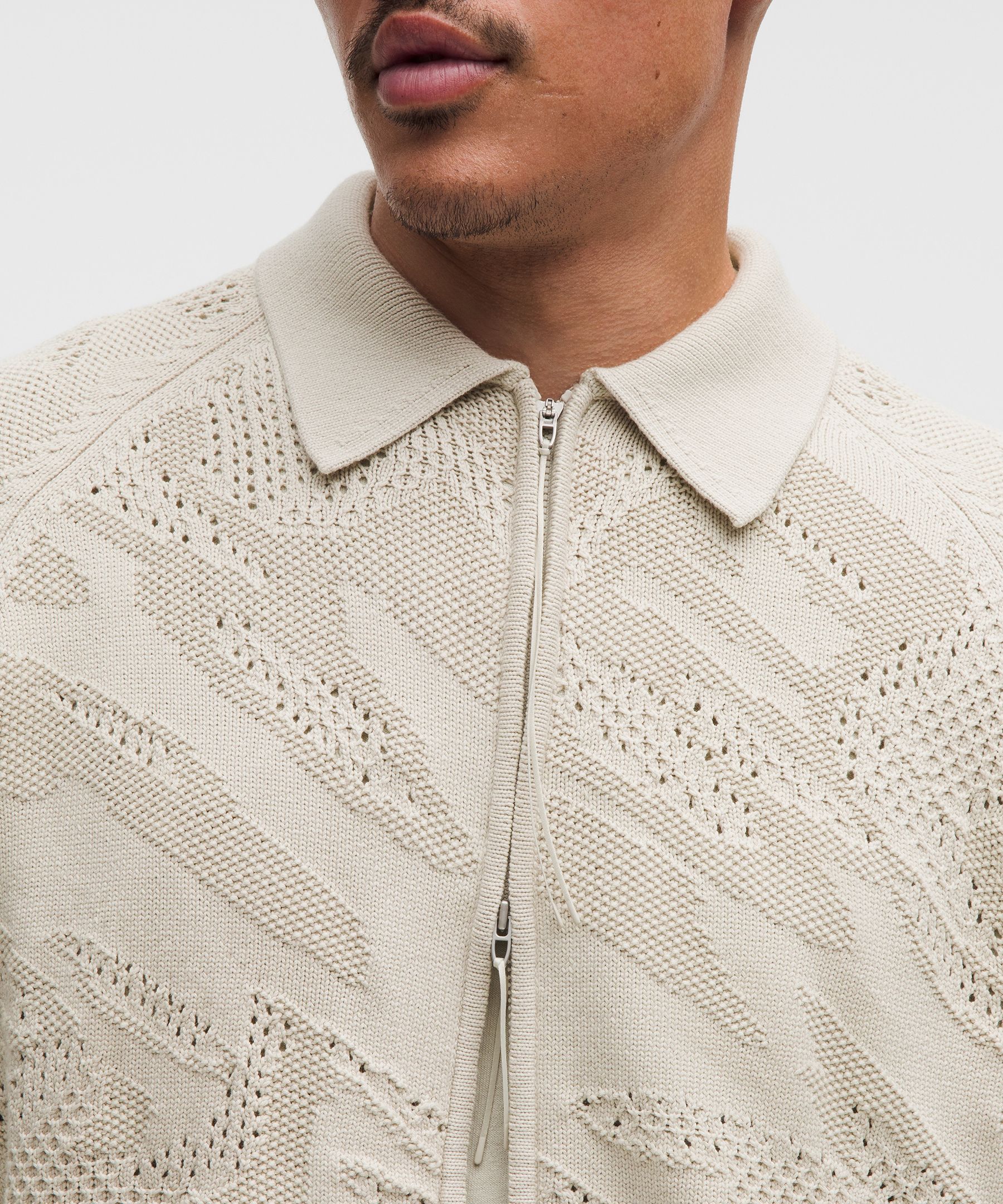 Cotton-Blend Knit Full-Zip Sweater *SLNSH Collection