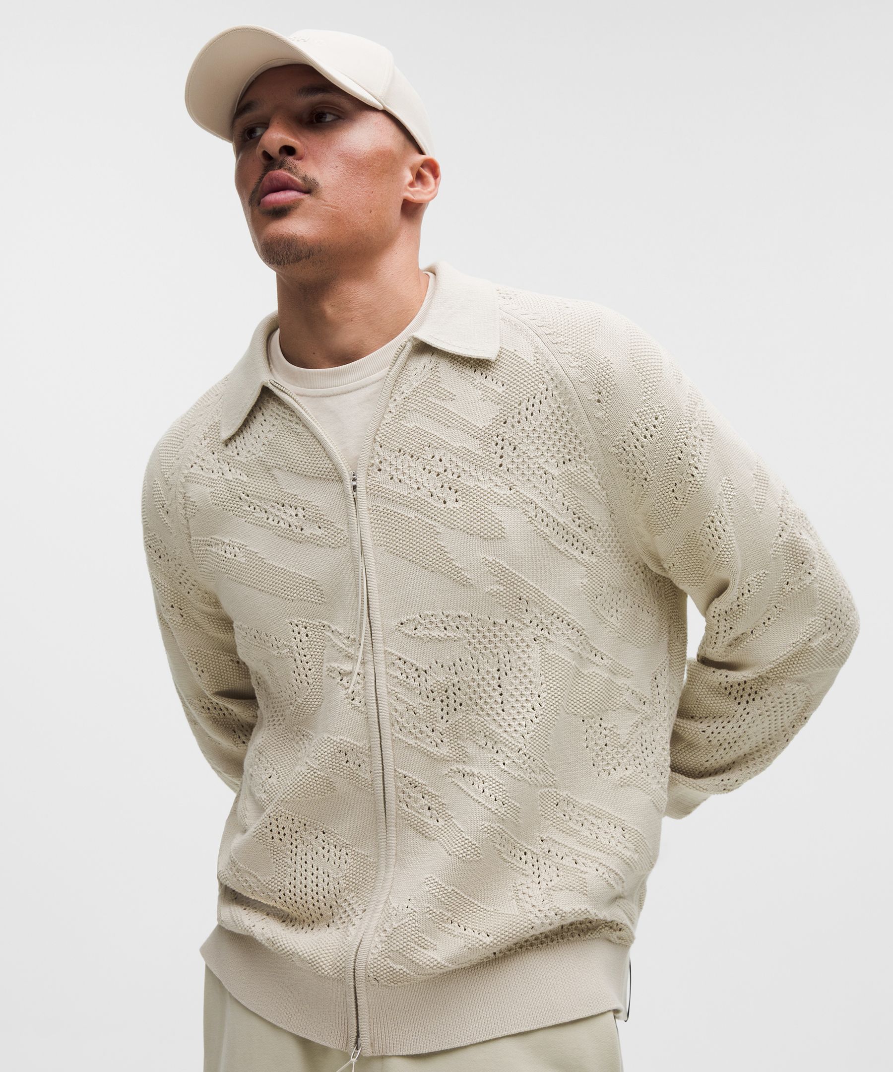 Cotton-Blend Knit Full-Zip Sweater *SLNSH Collection