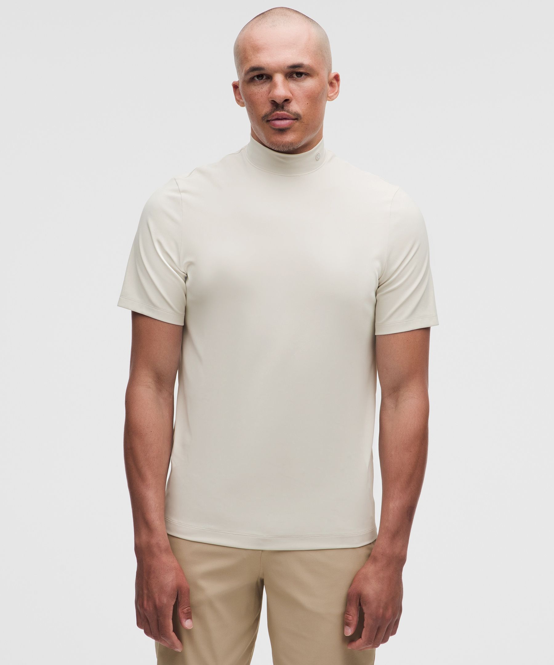 Pique Slim-Fit Mockneck Shirt