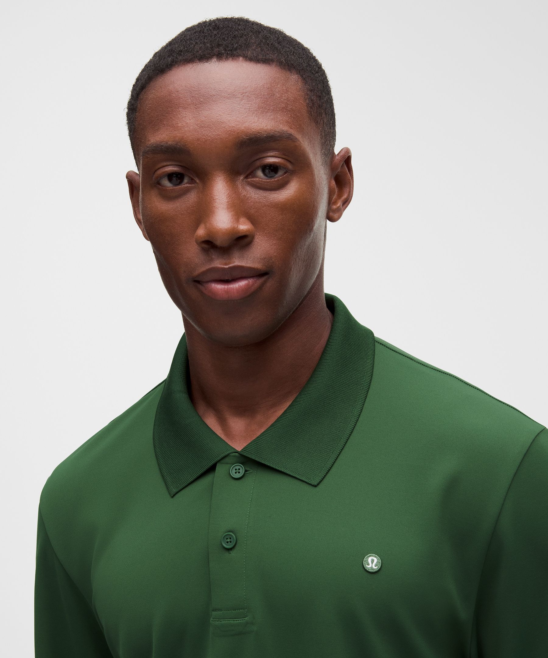 ShowZero Classic-Fit Long-Sleeve Polo Shirt *Mesh Panel
