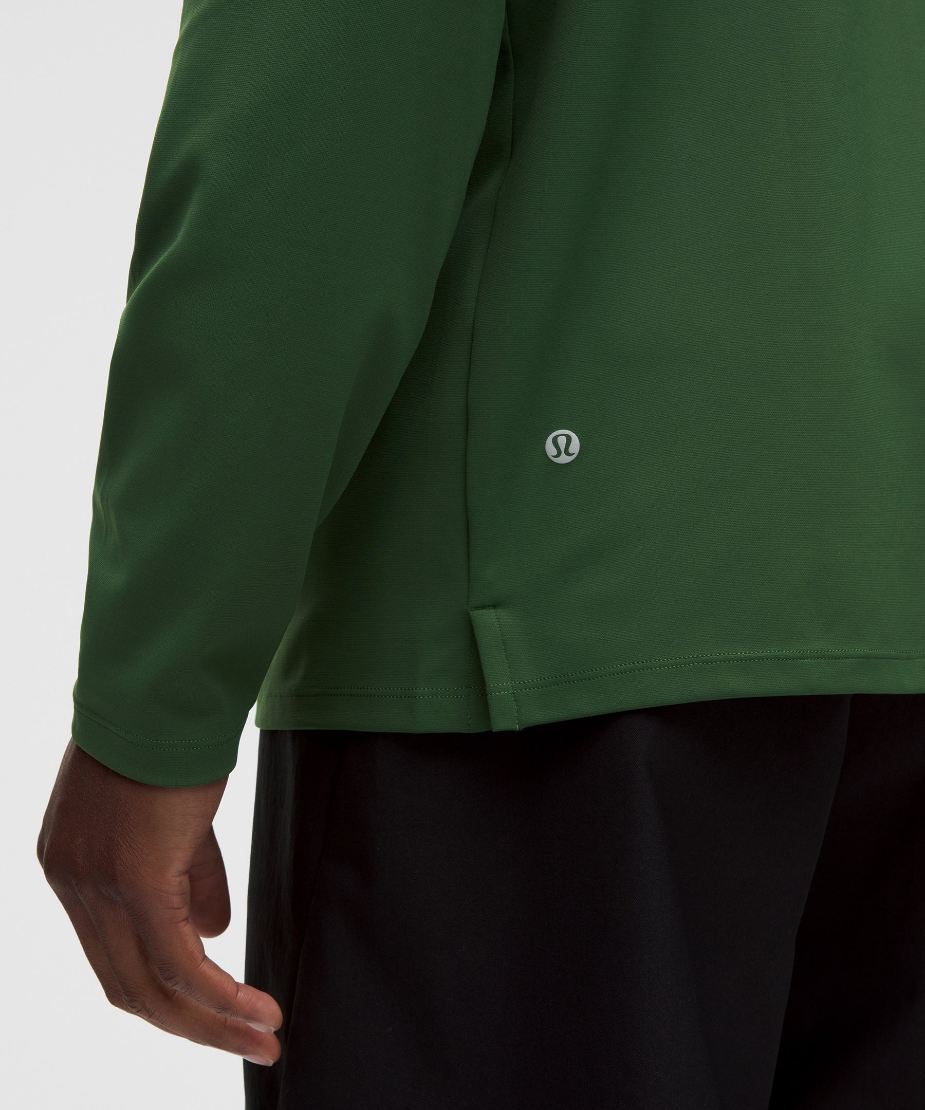 ShowZero Classic-Fit Long-Sleeve Polo Shirt *Mesh Panel