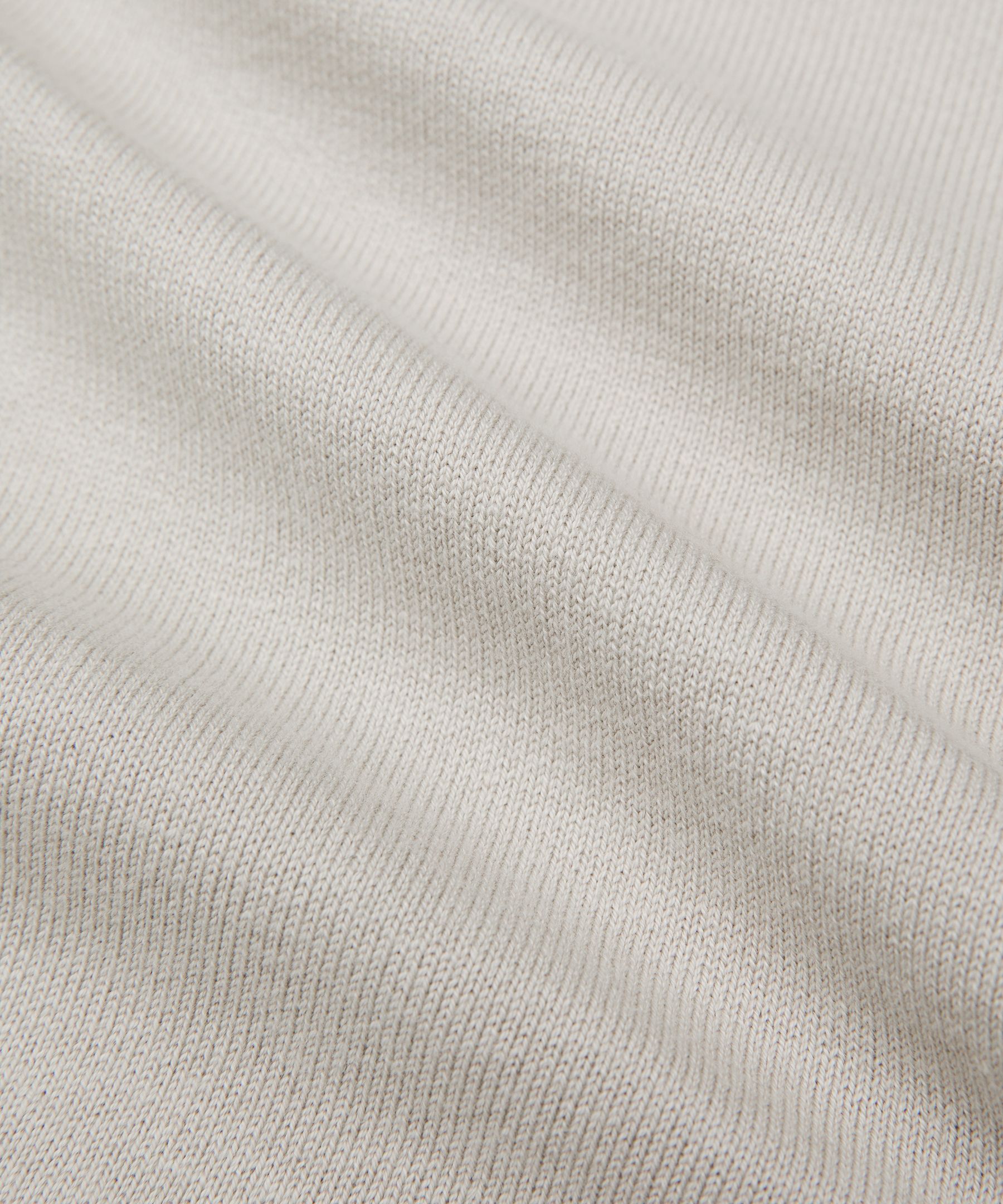 Cotton-Blend Knit Long-Sleeve Crewneck Sweater