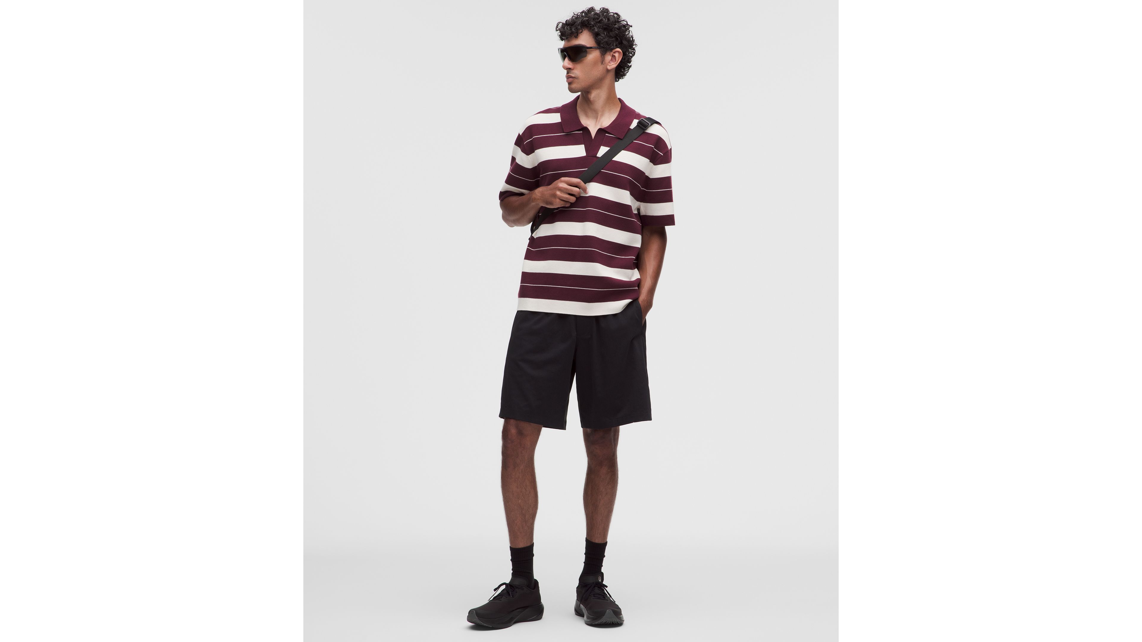 Cotton-Blend Knit Short-Sleeve Polo Shirt
