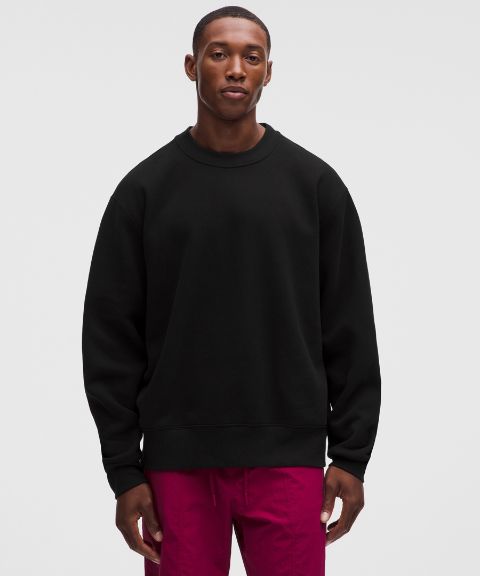 Мужской свитшот Lululemon Steady State SuperLoft, цвет: Чёрный