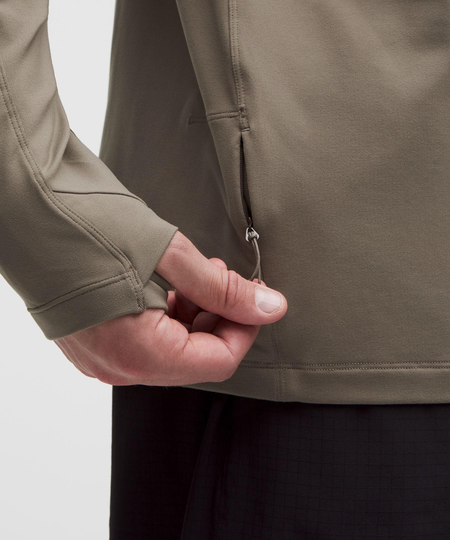 Мужское худи Lululemon Rulu Fleece, цвет: Кипарисовый тёмно-зелёный — фото 5