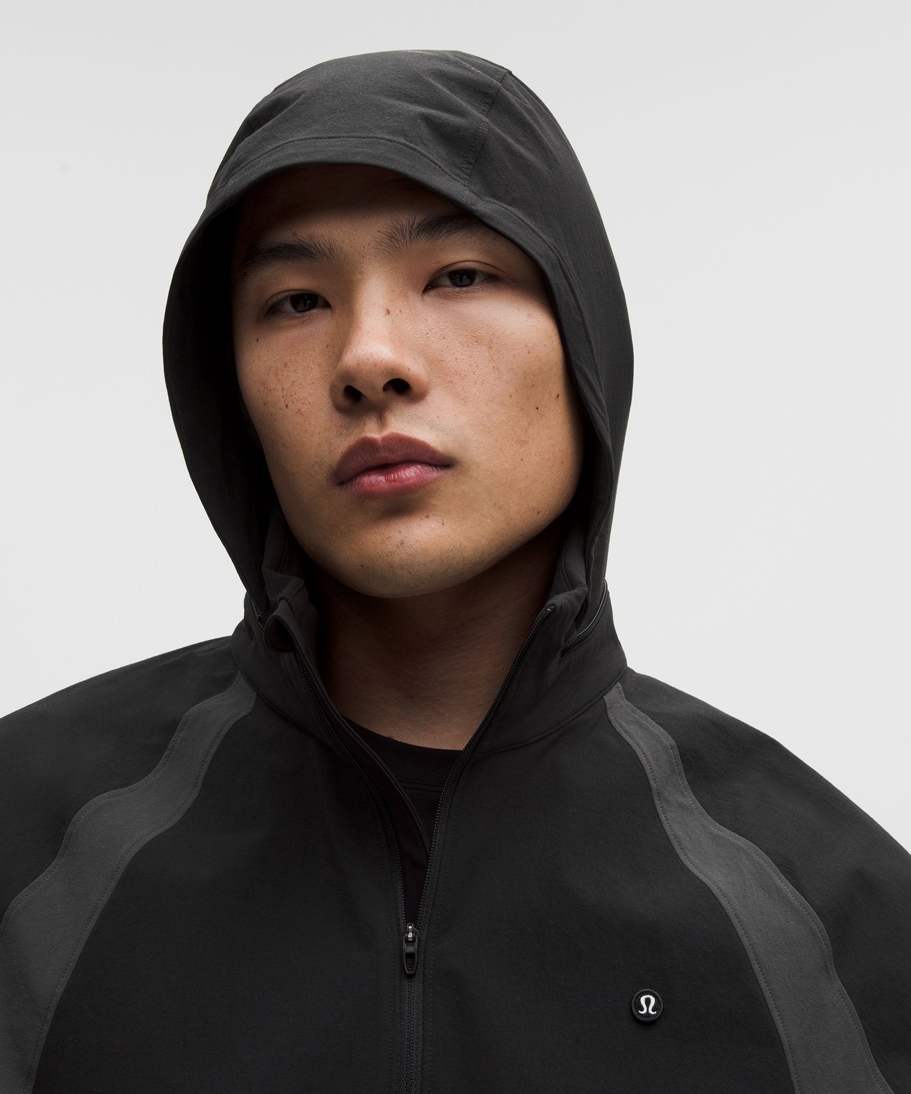 Water-Repellent Full-Zip Hooded Golf Jacket