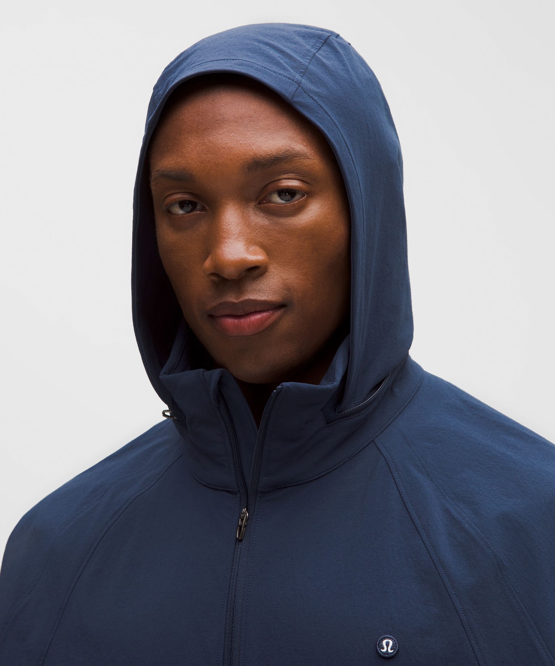 Water-Repellent Full-Zip Hooded Golf Jacket