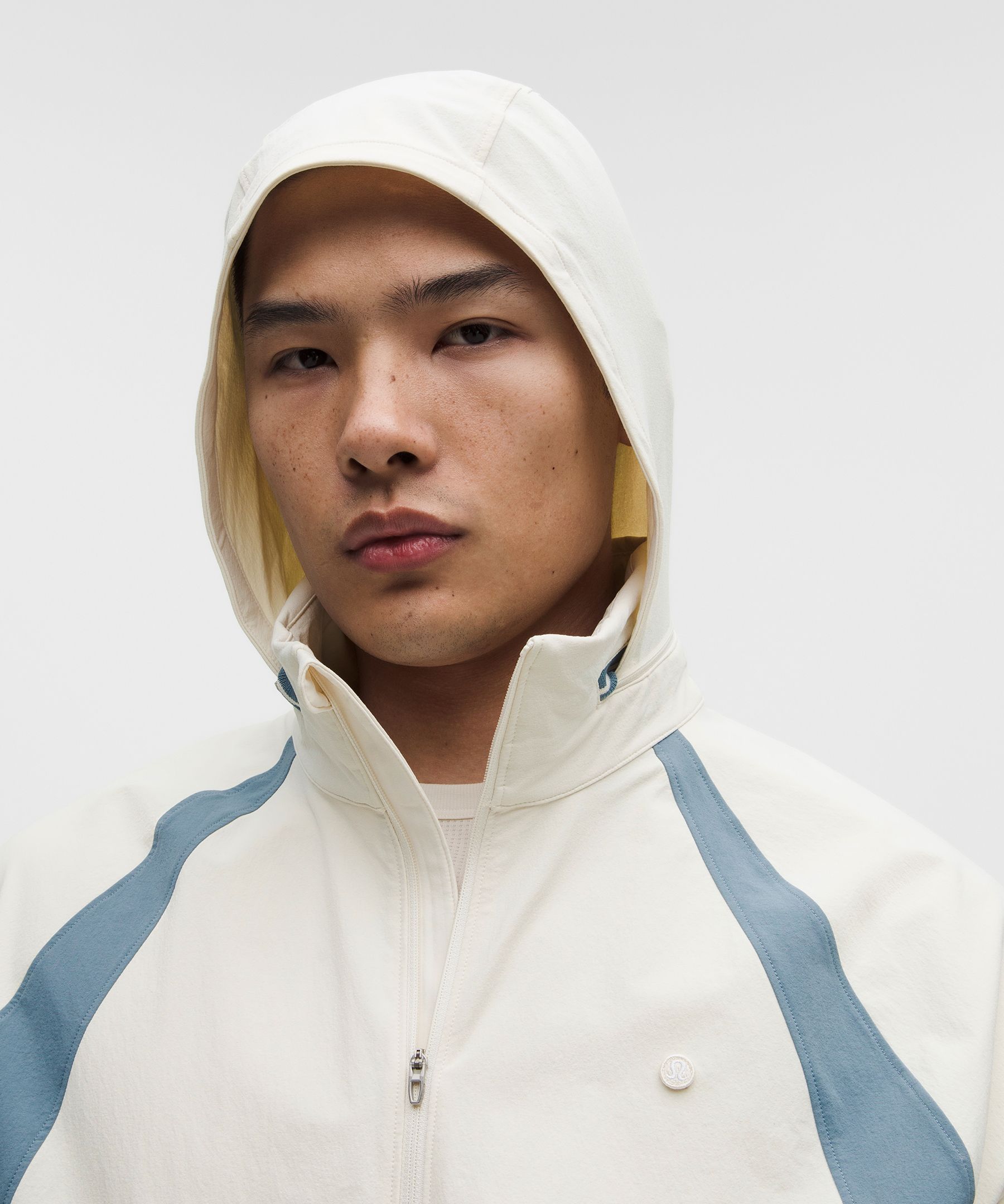 Water-Repellent Full-Zip Hooded Golf Jacket