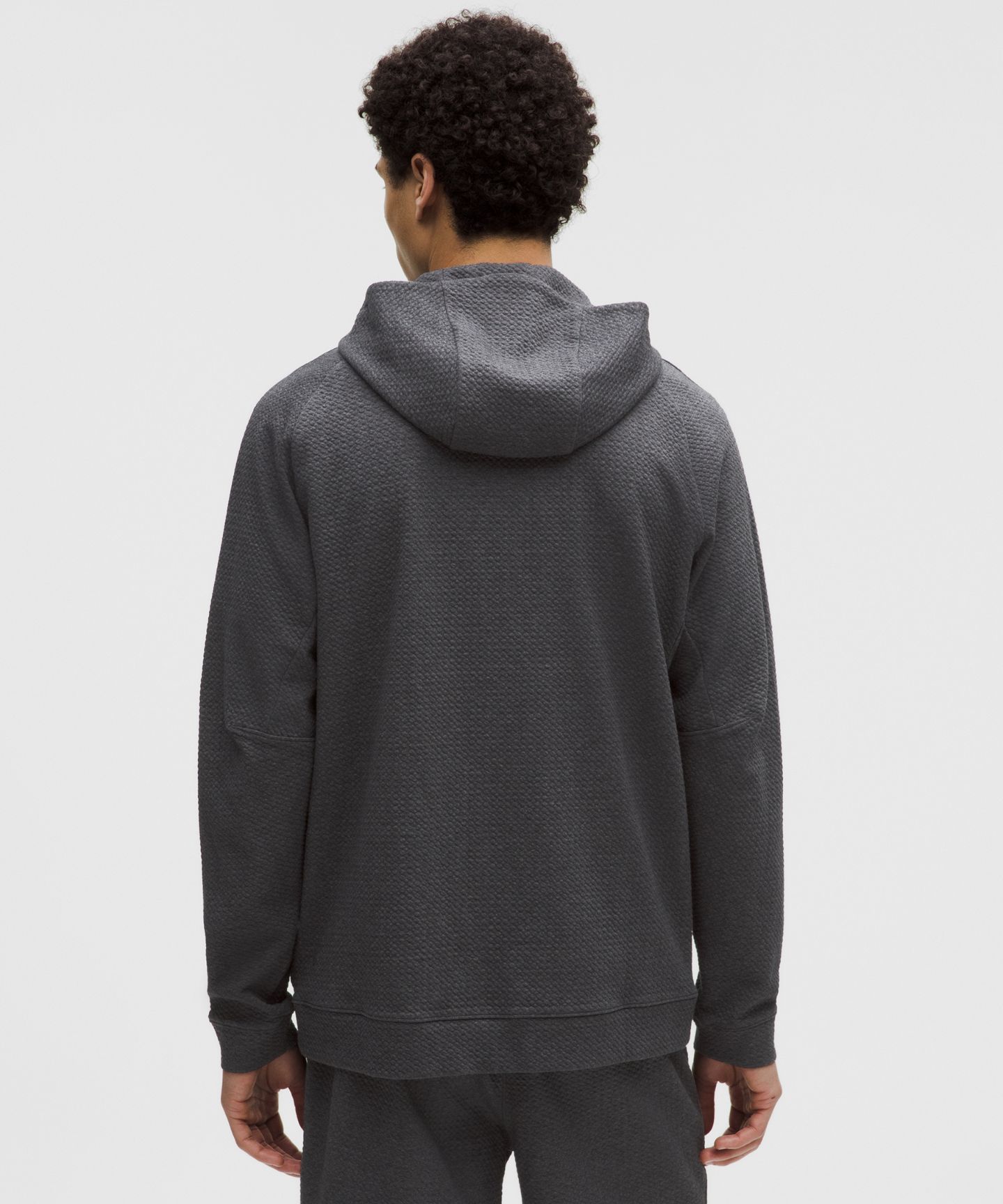 Мужское худи Lululemon Ease The Day на молнии, цвет: Меланжевый чёрный / Чёрный — фото 3