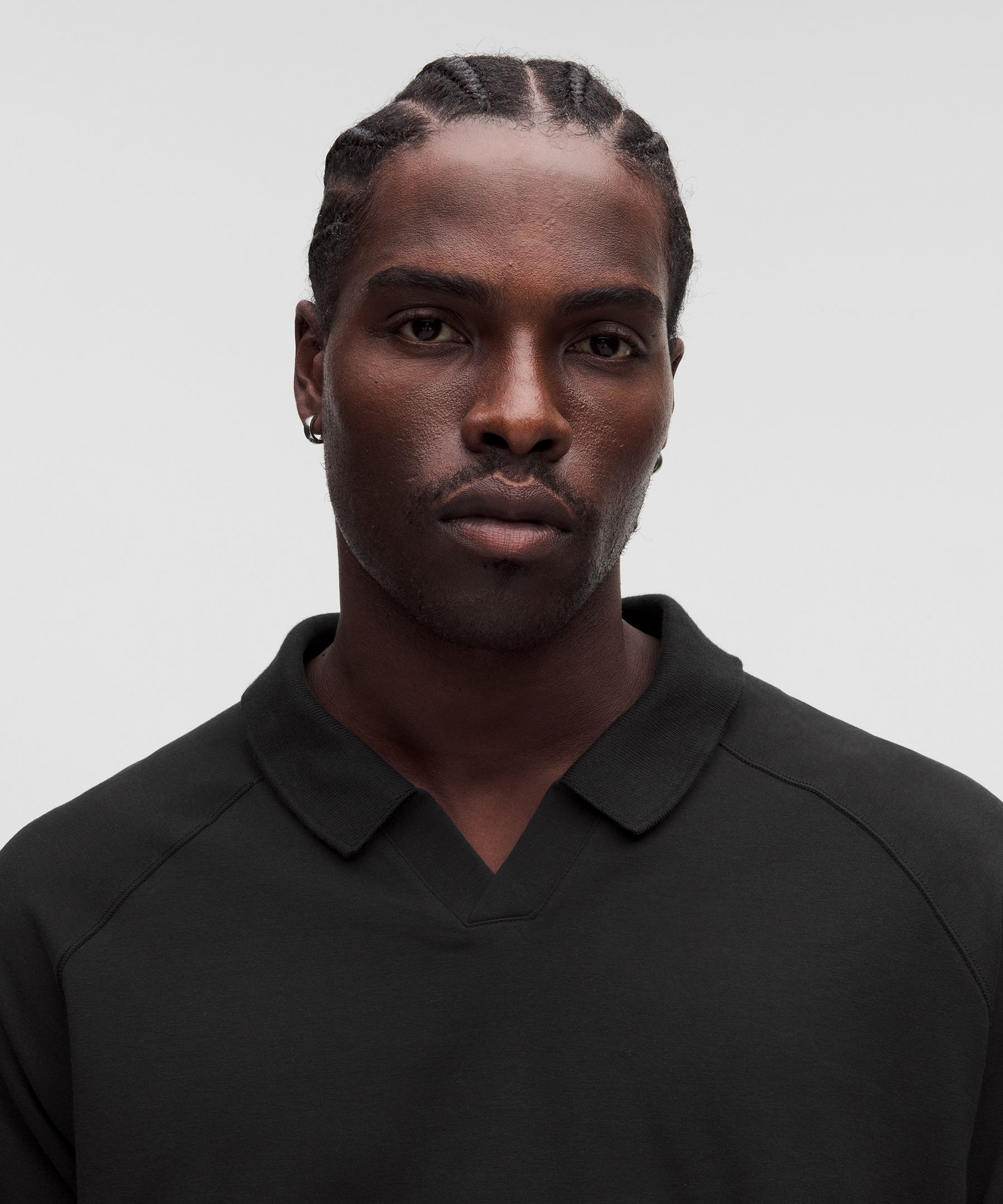 Buttery Loopback Collared Long-Sleeve Shirt