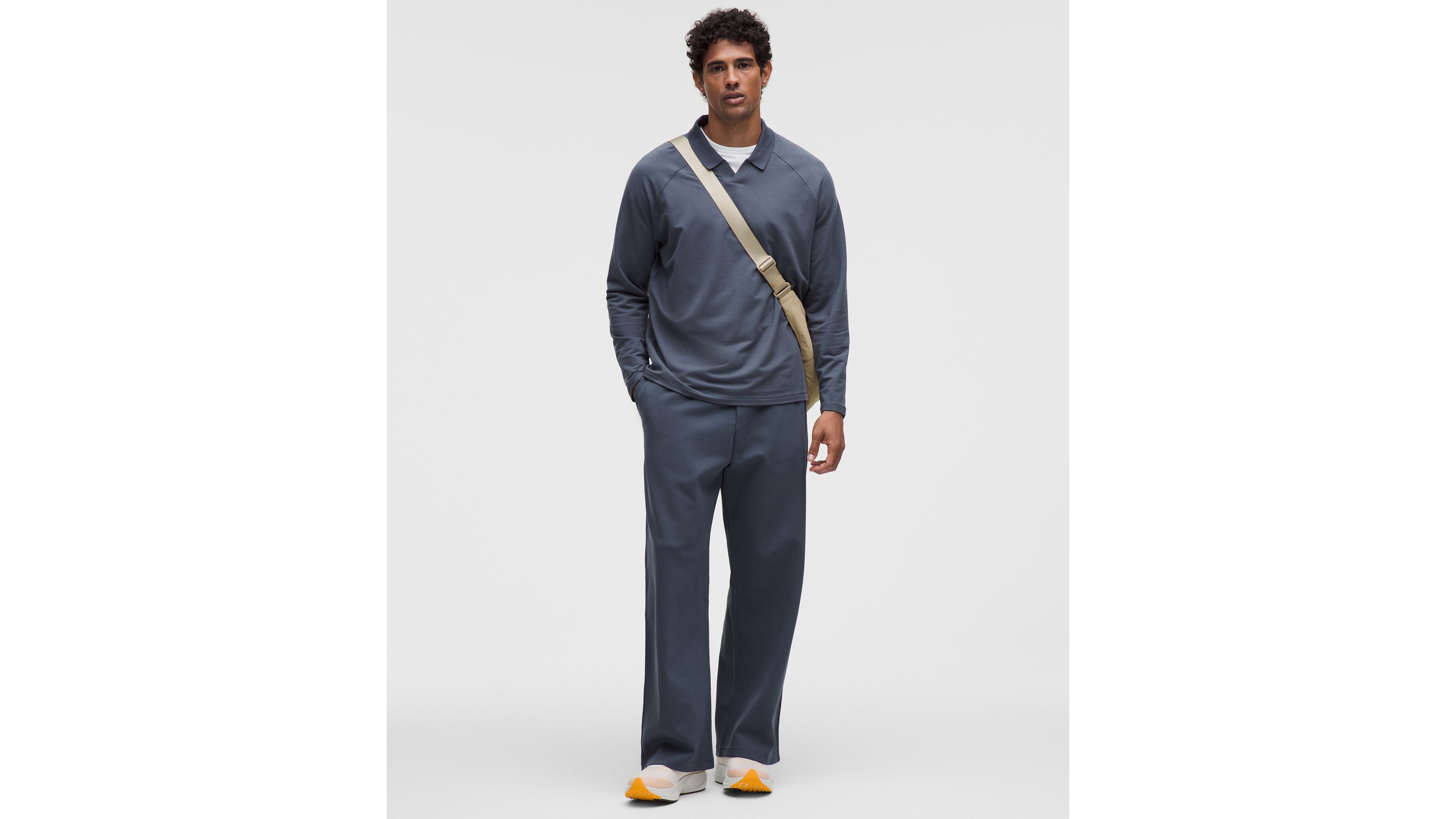 Buttery Loopback Collared Long-Sleeve Shirt