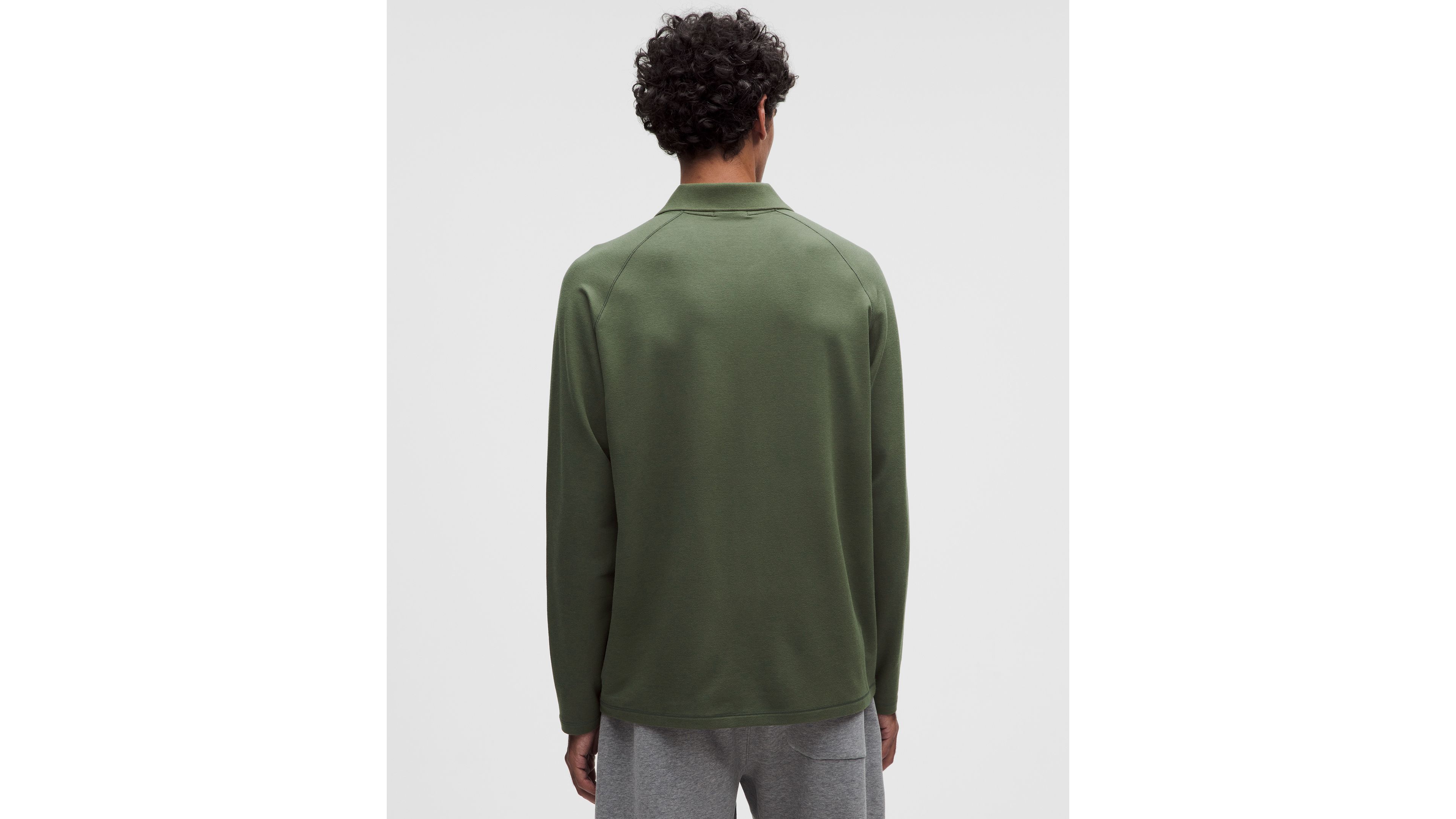 Buttery Loopback Collared Long-Sleeve Shirt