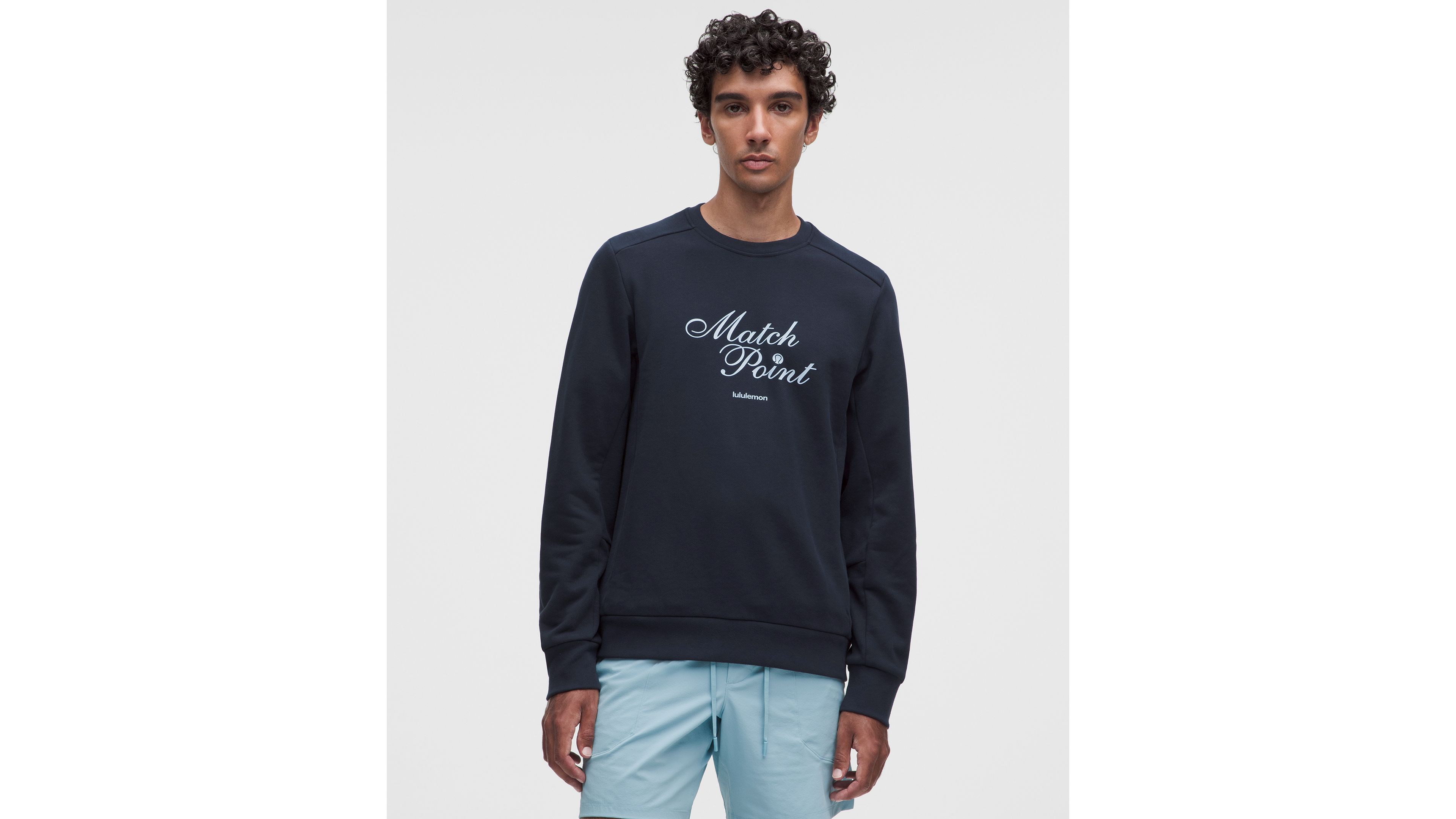 French Terry Classic-Fit Crewneck *Tennis Graphic