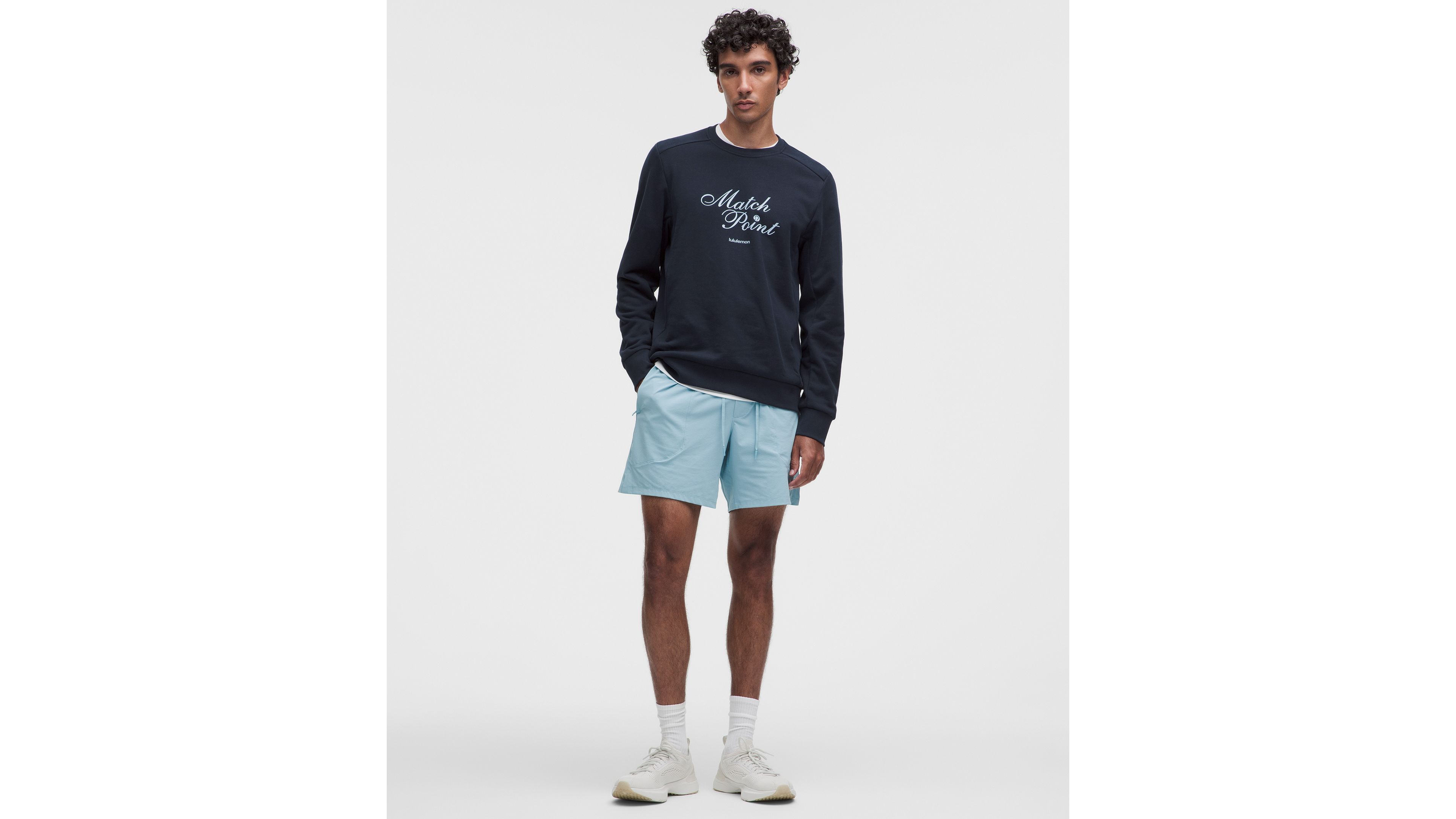 French Terry Classic-Fit Crewneck *Tennis Graphic