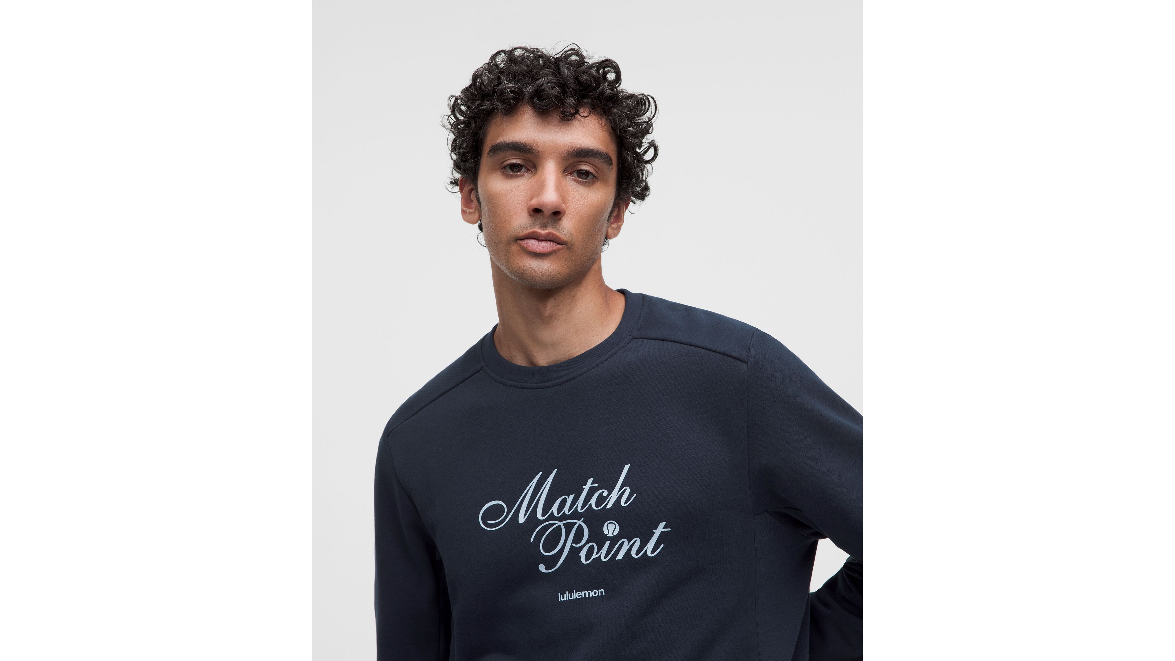 French Terry Classic-Fit Crewneck *Tennis Graphic