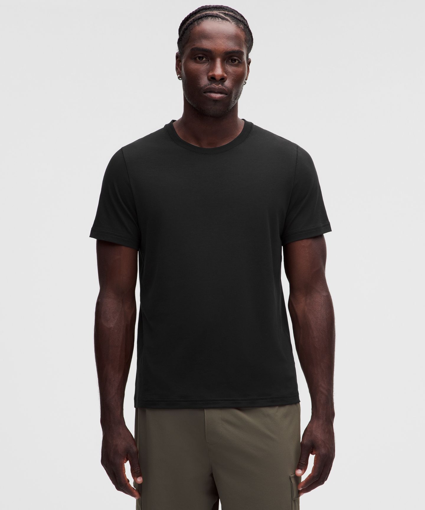 Мужская футболка Lululemon Everyday Cotton-Blend Classic, цвет: Чёрный — фото 1