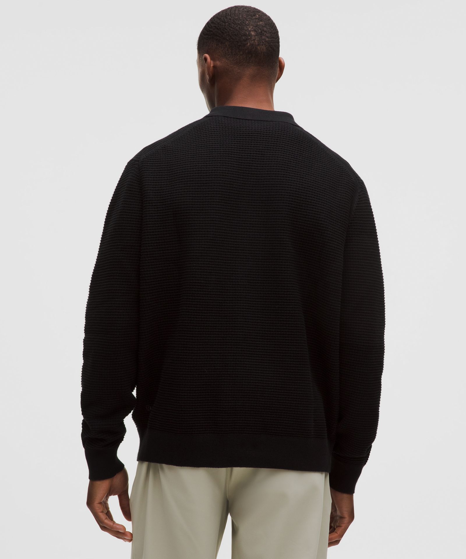 Lululemon Cotton-Blend Knit Collared Cardigan — фото 3