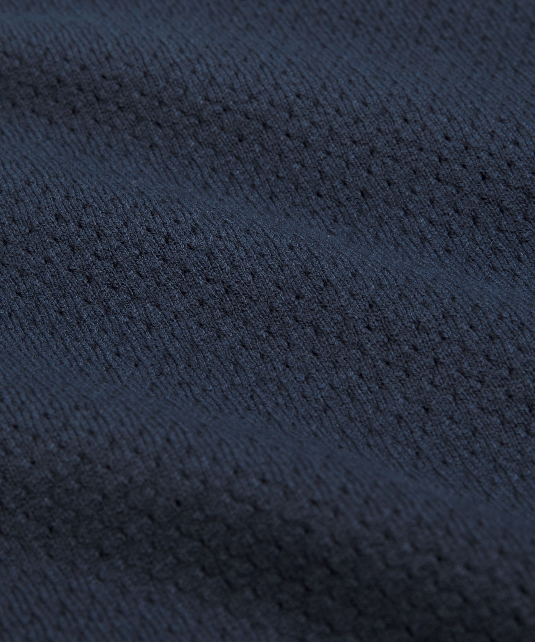 Cotton-Blend Knit Long-Sleeve Polo Shirt