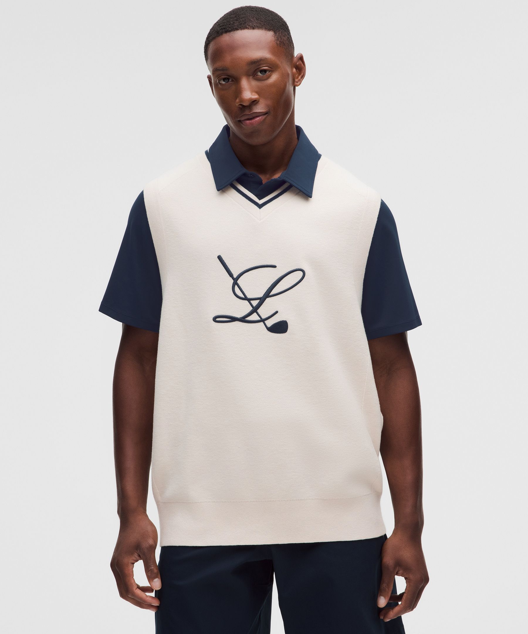 Knit V-Neck Golf Vest *Golf L