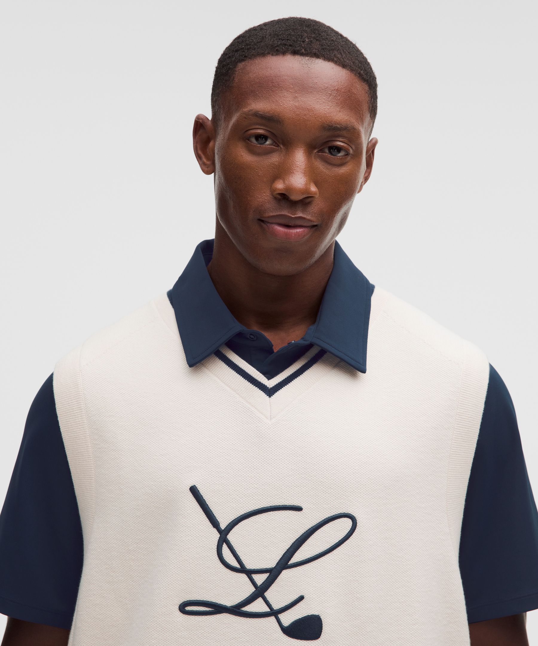 Knit V-Neck Golf Vest *Golf L