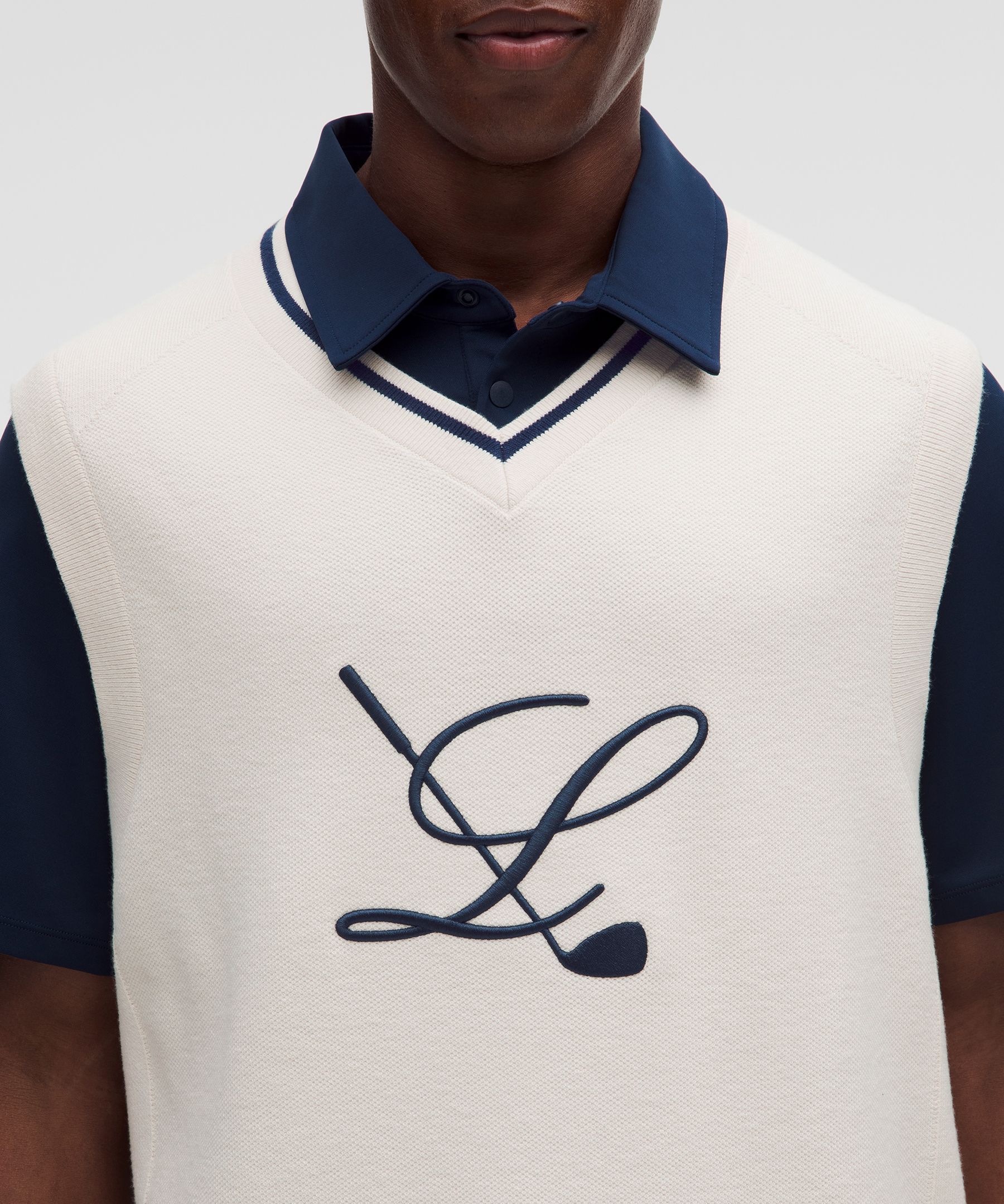 Knit V-Neck Golf Vest *Golf L